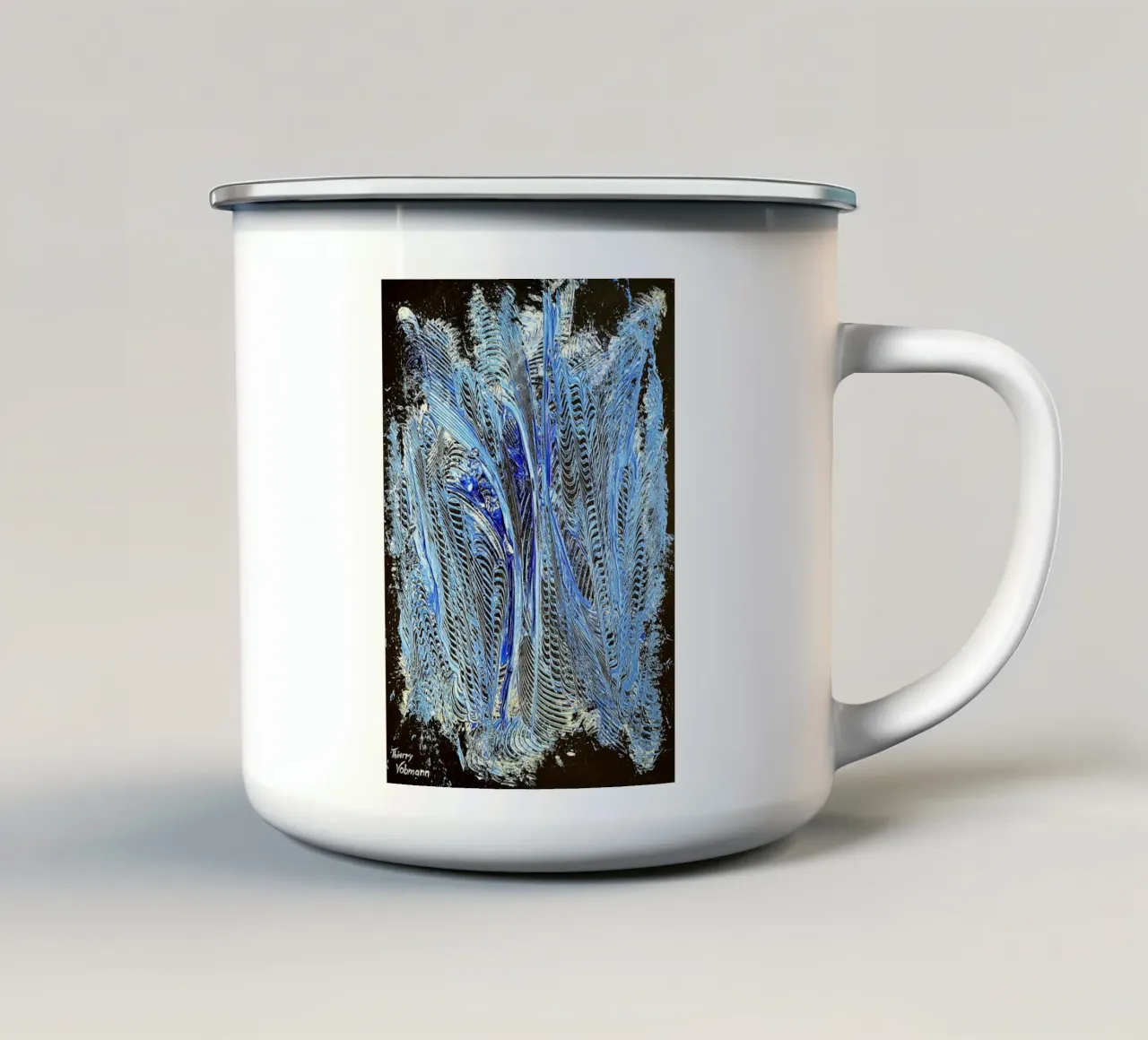 IDEAL GIFT 110 tazza in smalto da Thierry Vobmann Abstract painting