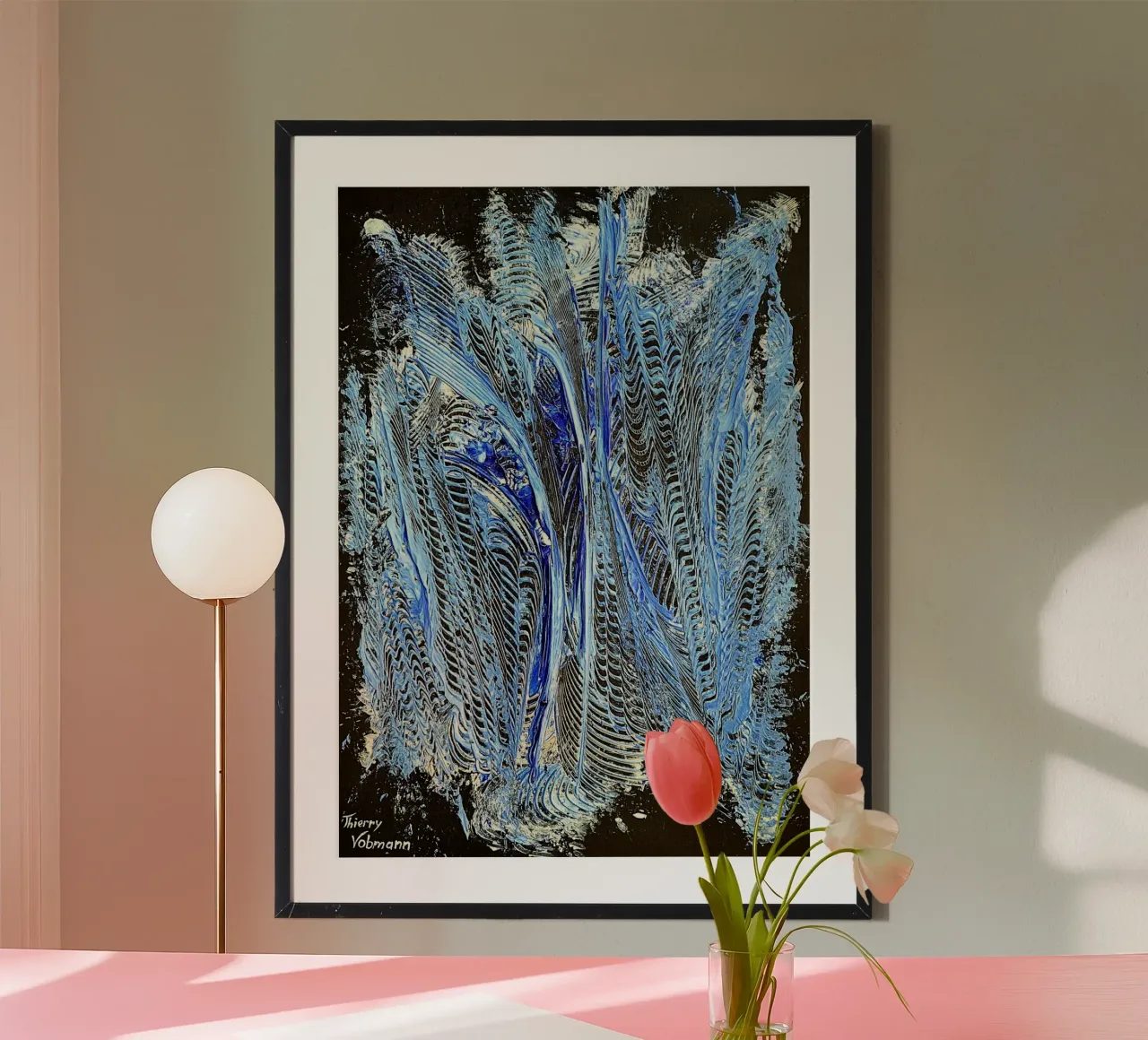 IDEAL GIFT 110 poster con telaio in plastica da Thierry Vobmann Abstract painting