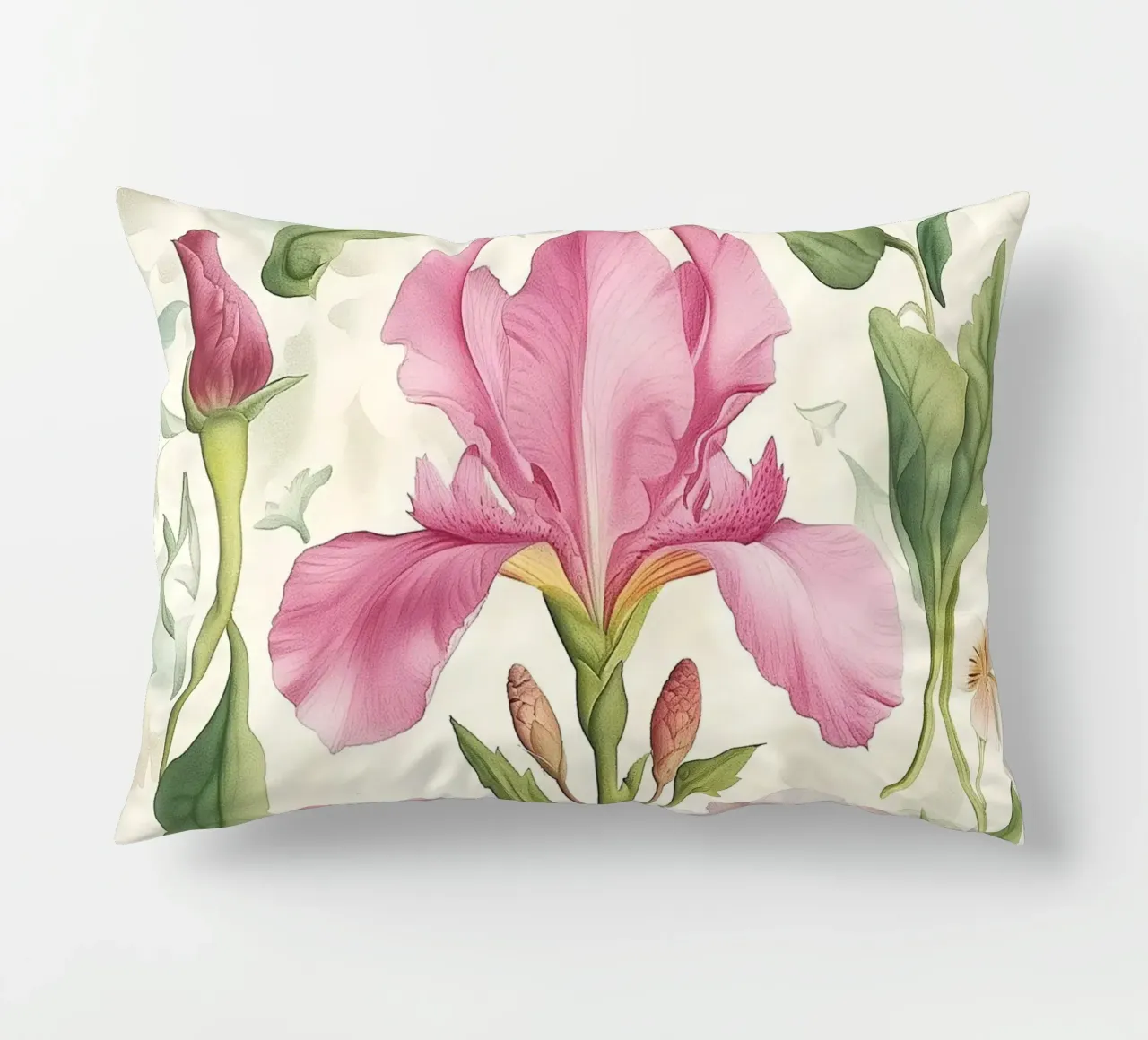 Boho Astratto Fiore Primavera Iris Bohemian Vintage Natura cuscino da Gentle Echoes Art