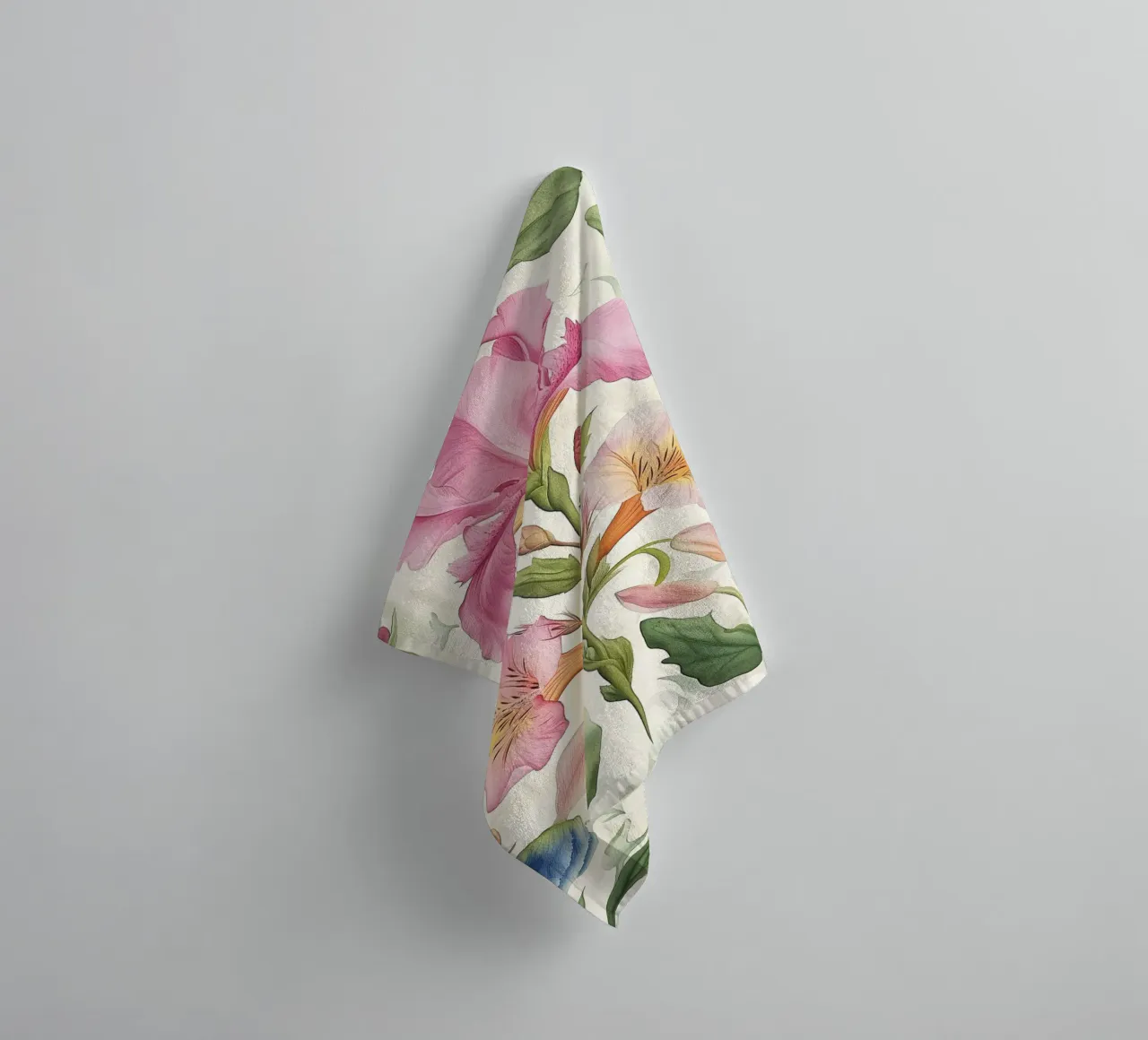 Boho Abstract Flower Spring Iris Bohemian Vintage Nature serviette de bain de Gentle Echoes Art
