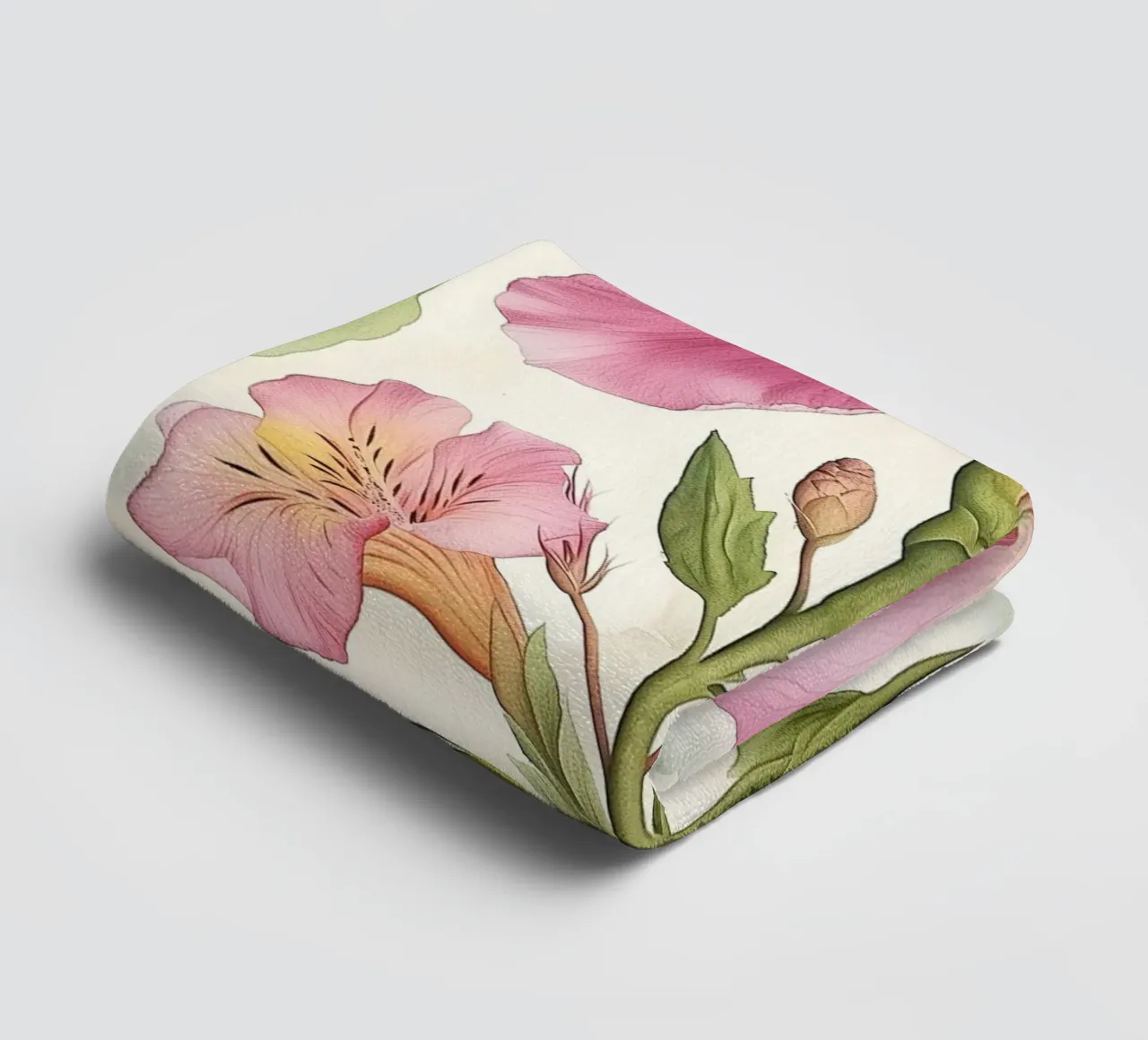 Boho Abstract Flower Spring Iris Bohemian Vintage Nature serviette de bain de Gentle Echoes Art