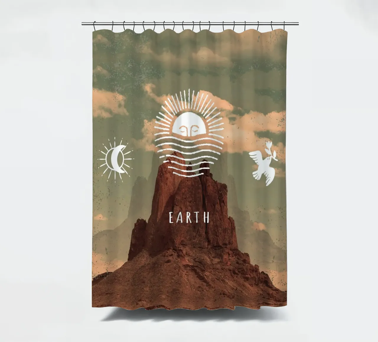 Earth shower curtain by ArtColorCreation