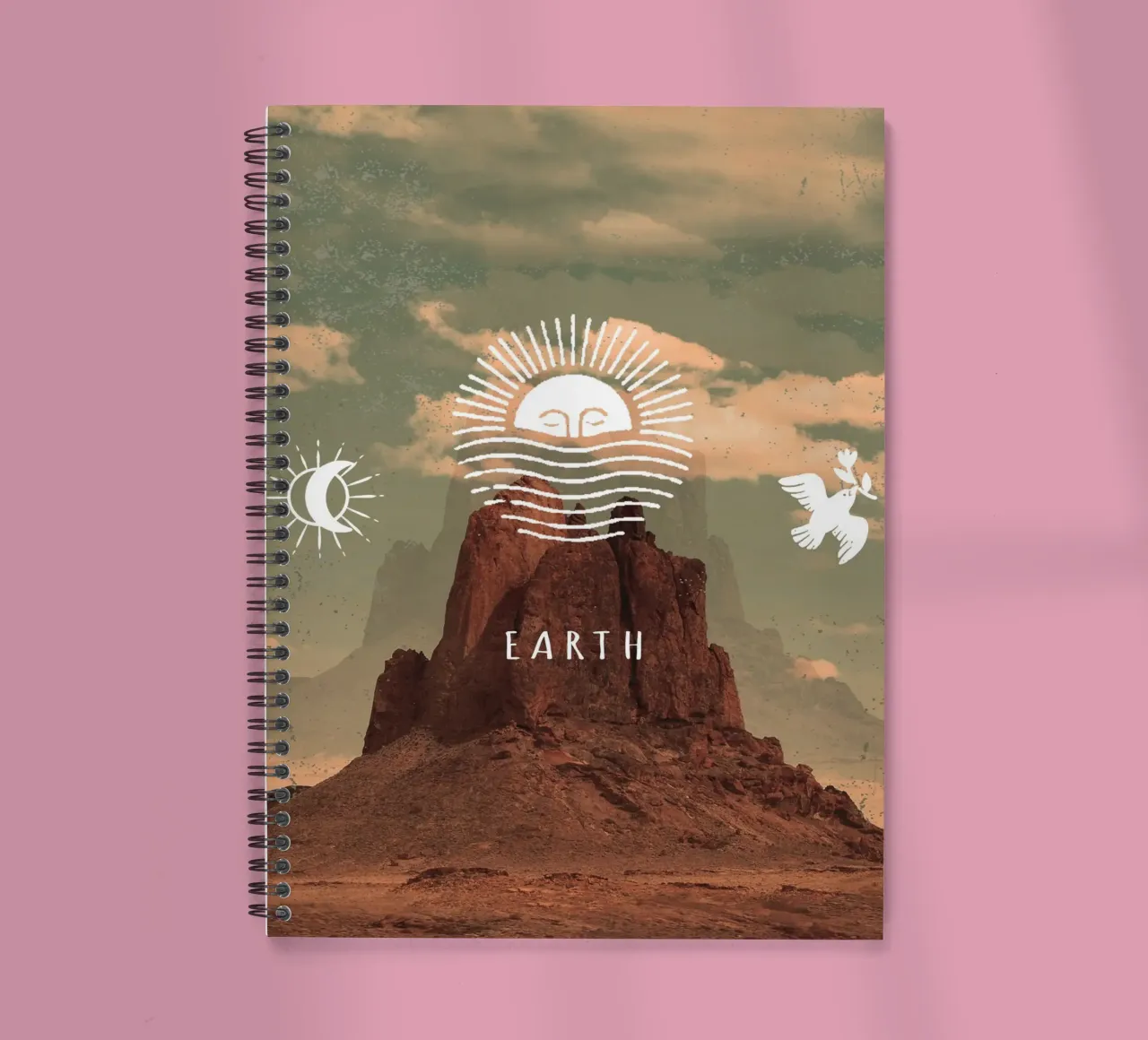 Earth spiral notebook by ArtColorCreation