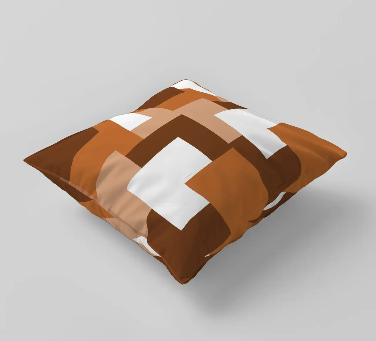 Brown square tiles cuscino da baobabprintstore