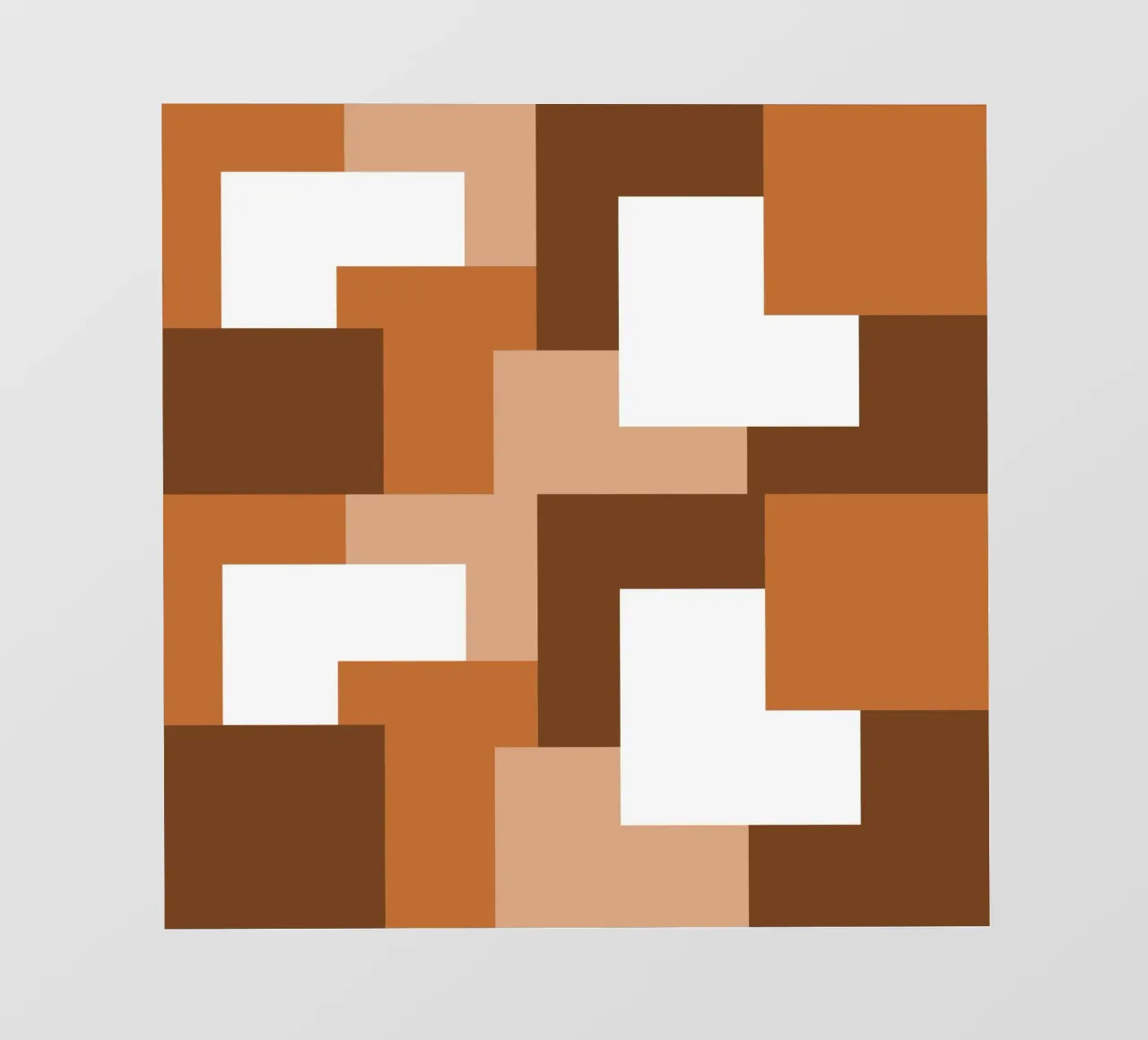 Brown square tiles pellicola backlit da baobabprintstore