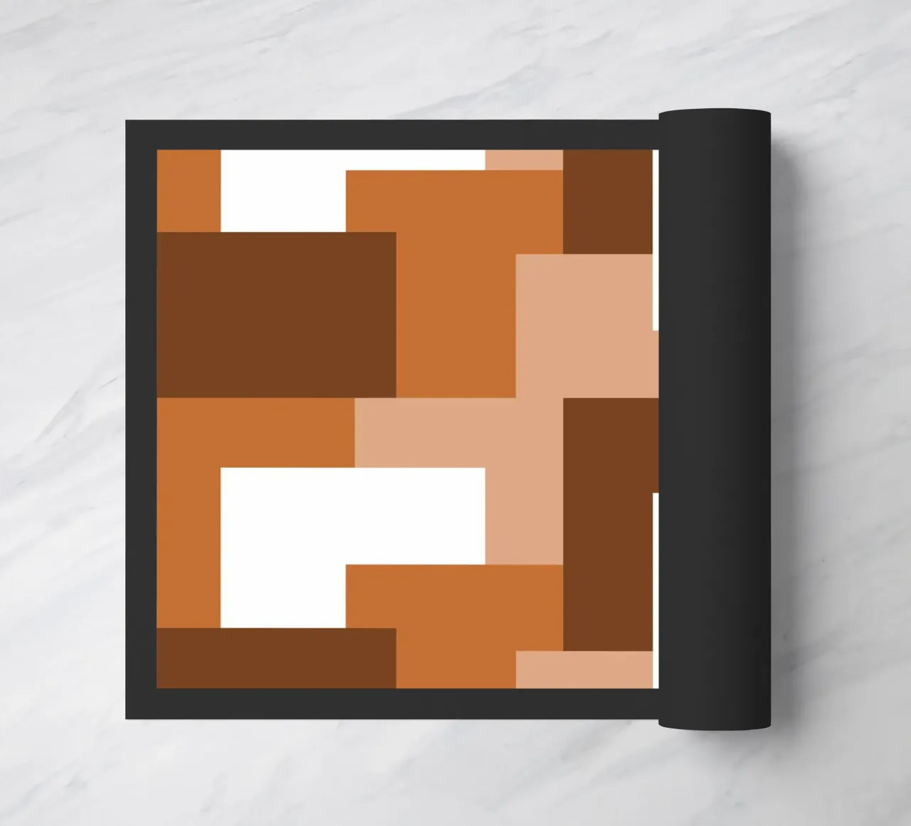 Brown square tiles zerbino da baobabprintstore