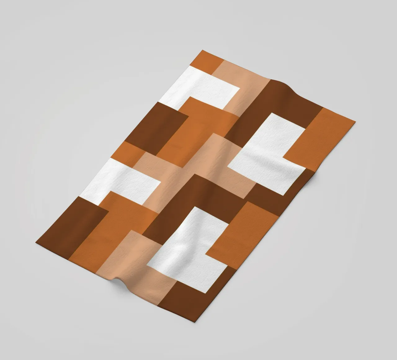 Brown square tiles telo mare da baobabprintstore