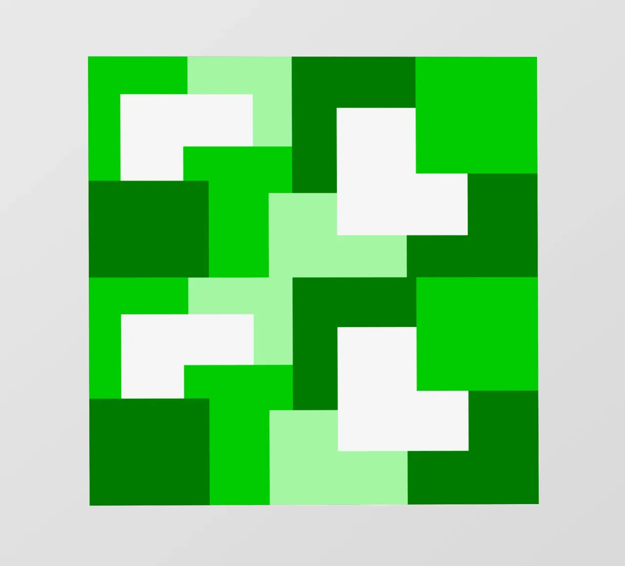 Green square tiles pellicola backlit da baobabprintstore