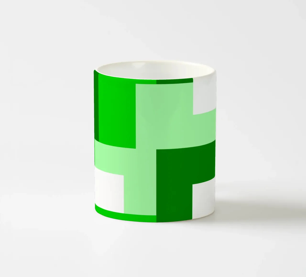 Green square tiles tazza in ceramica da baobabprintstore