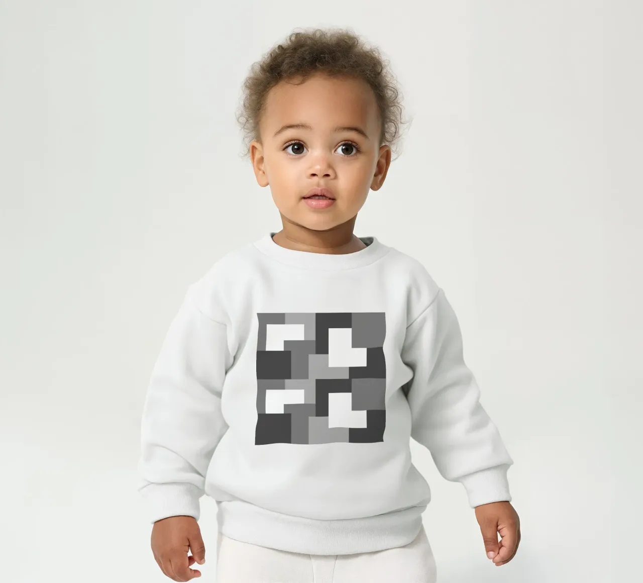 Grey square tiles felpa neonato da baobabprintstore