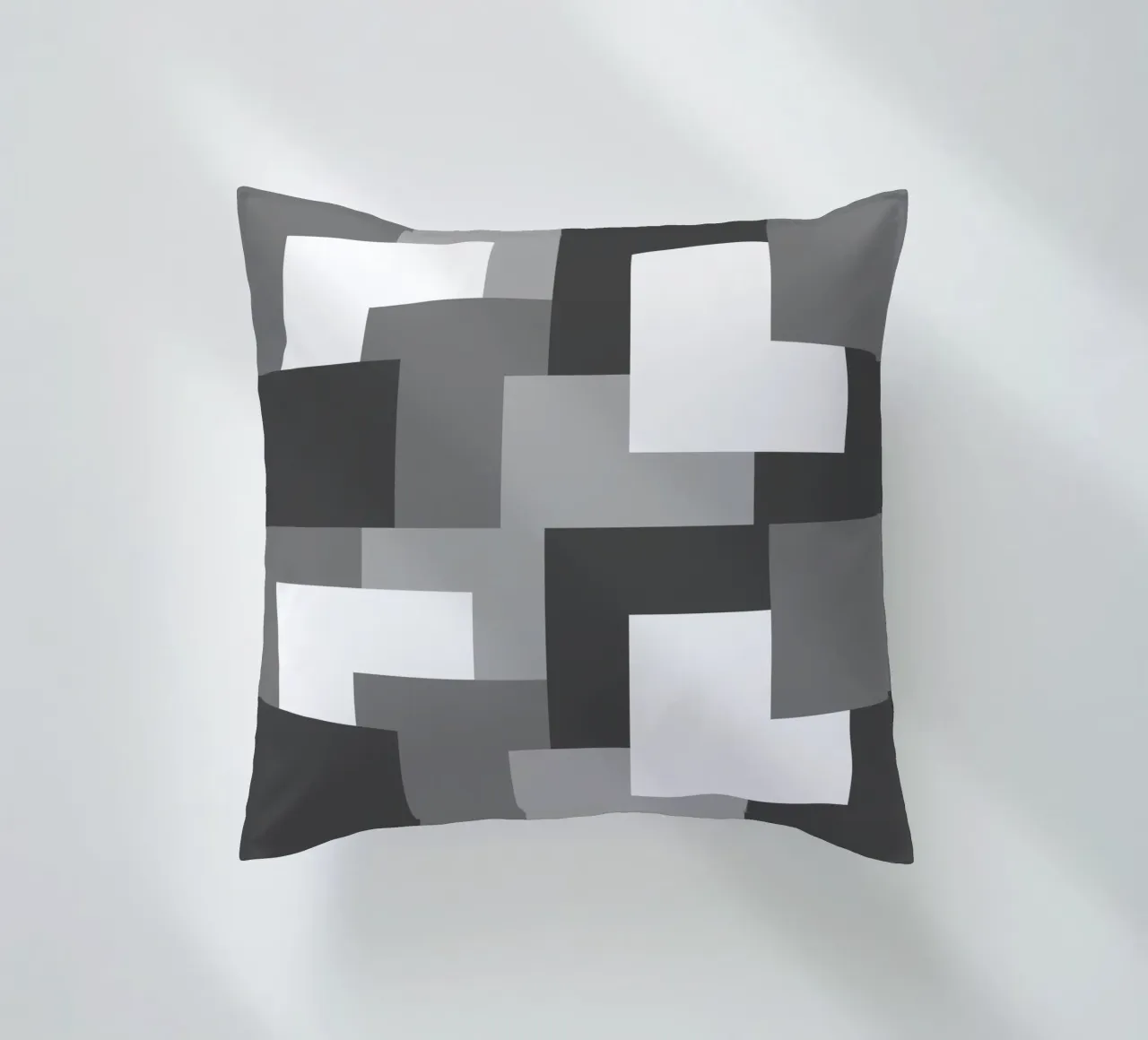 Grey square tiles cuscino da baobabprintstore