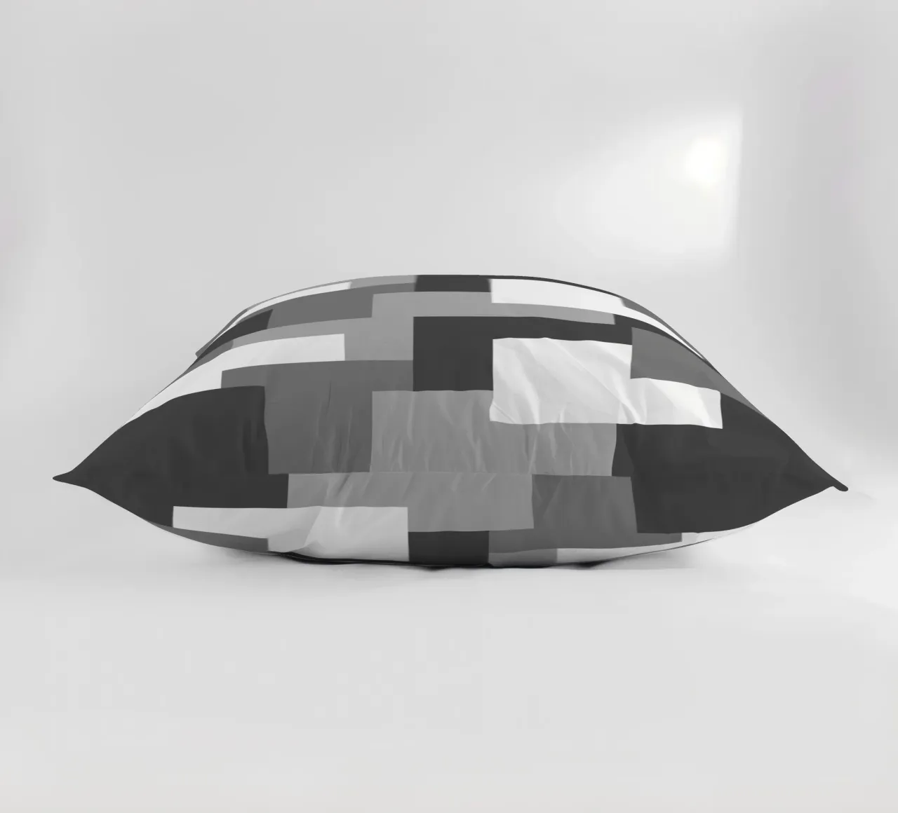 Grey square tiles cuscino da baobabprintstore