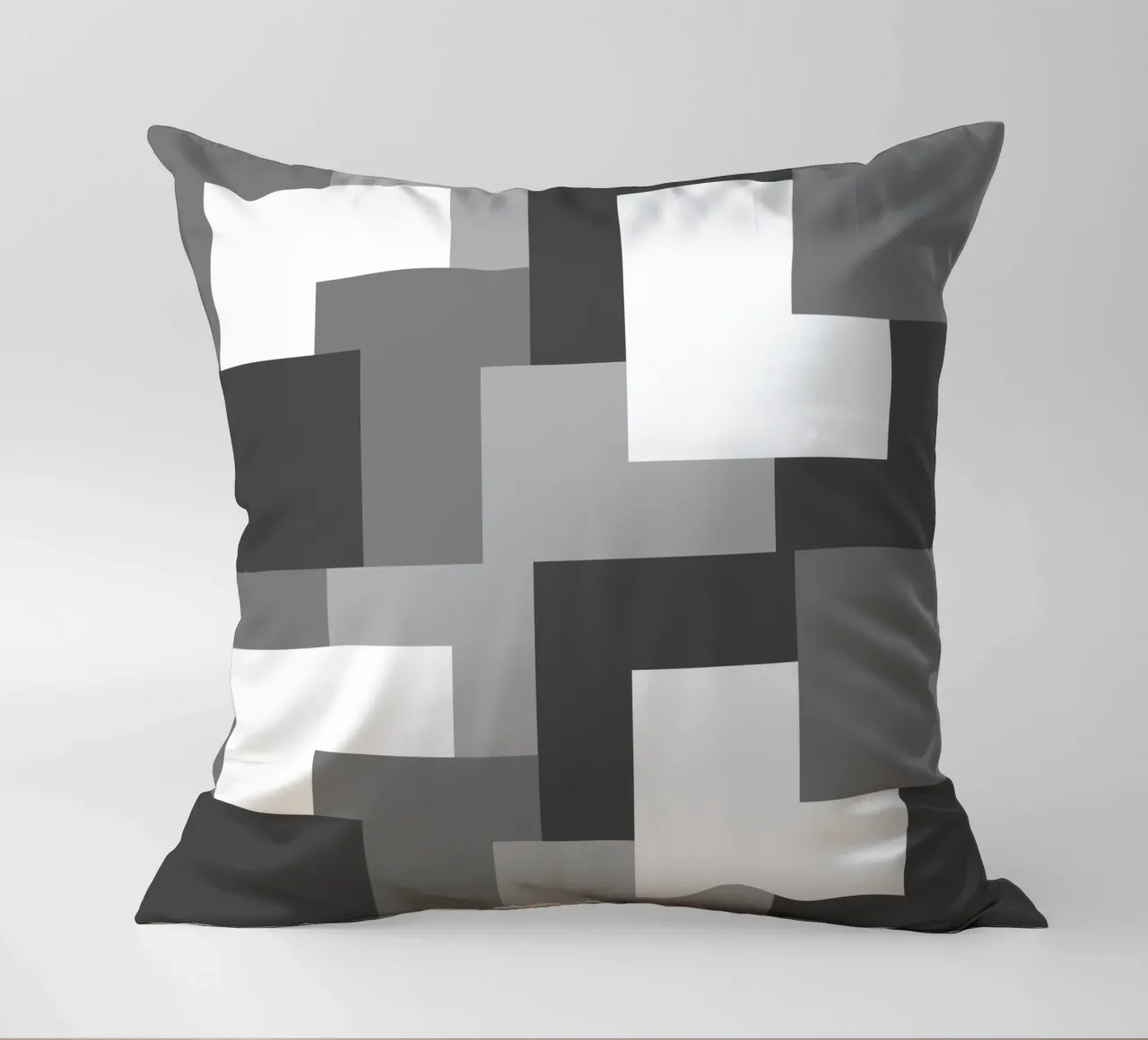Grey square tiles cuscino da baobabprintstore