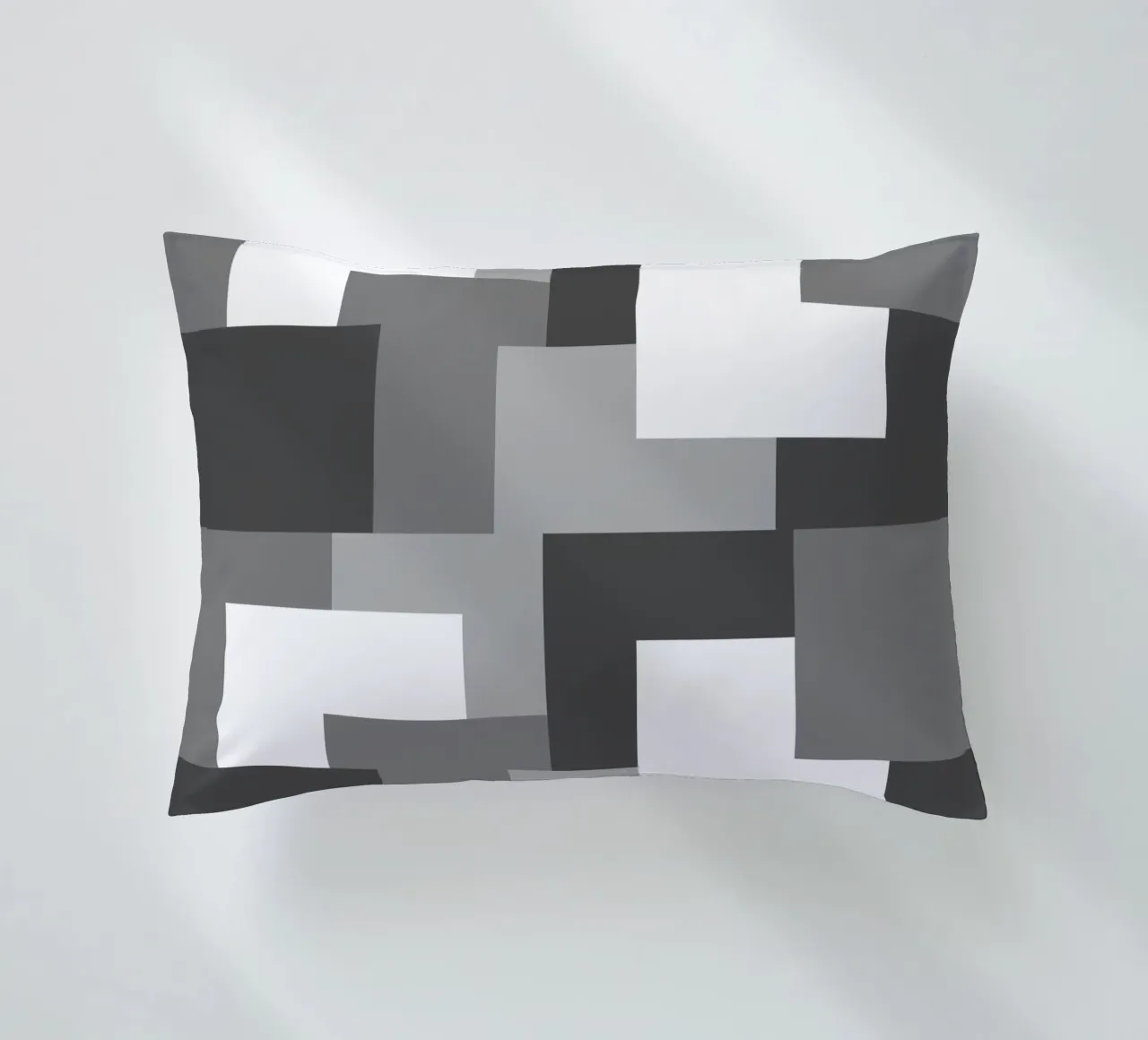 Grey square tiles cuscino da baobabprintstore