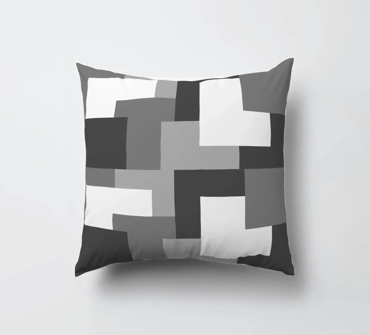 Grey square tiles cuscino da baobabprintstore