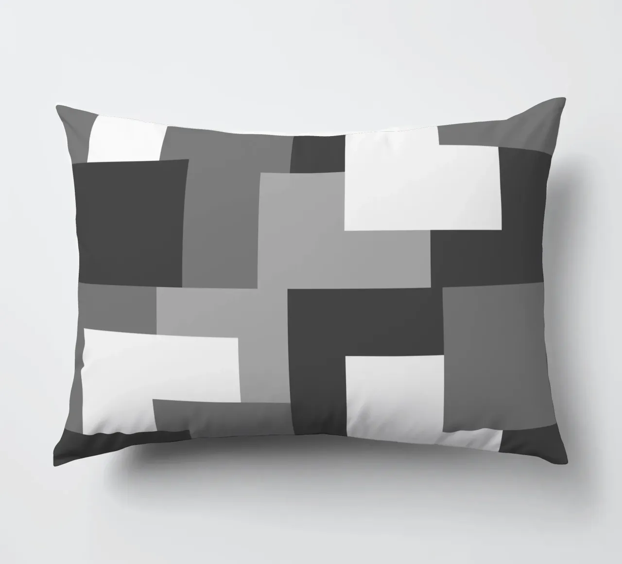 Grey square tiles cuscino da baobabprintstore