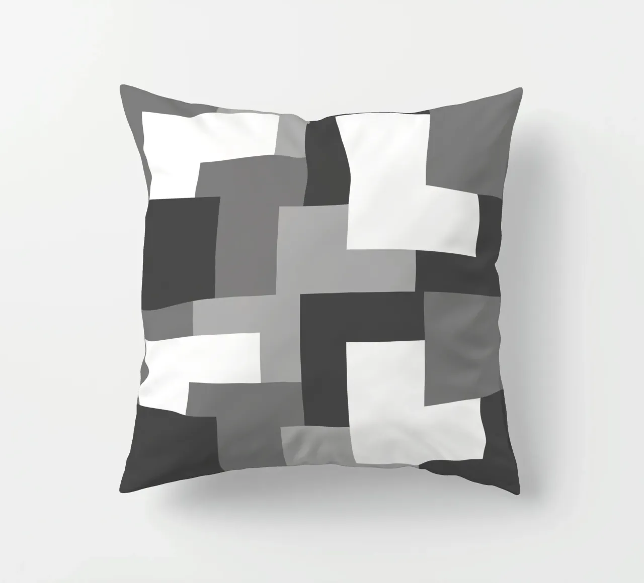 Grey square tiles cuscino da baobabprintstore