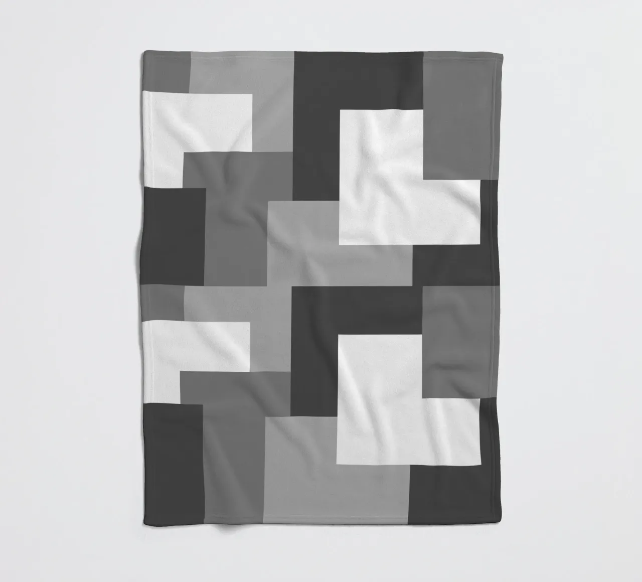 Grey square tiles coperta in pile da baobabprintstore