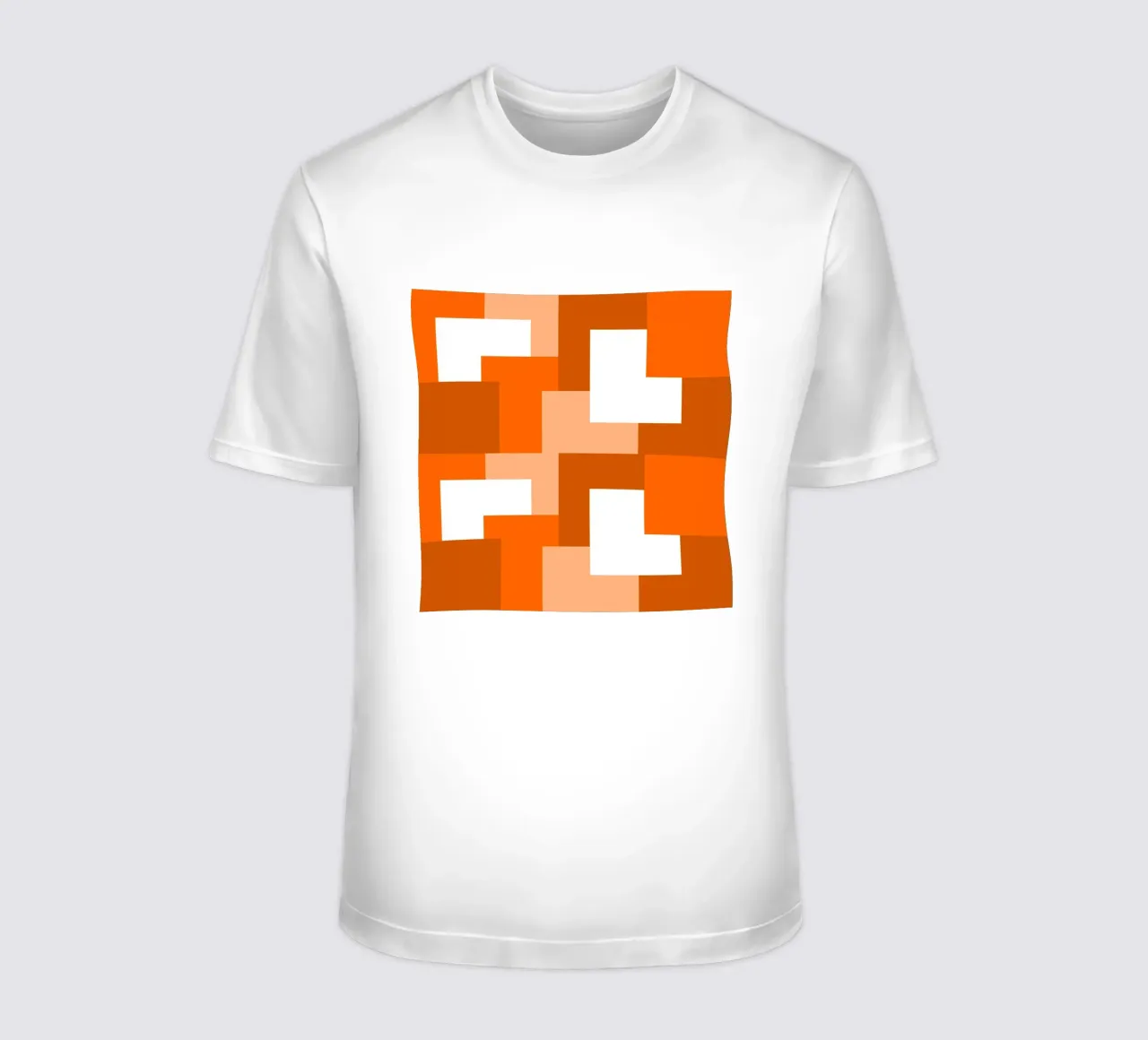 Orange square tiles t-shirt da baobabprintstore