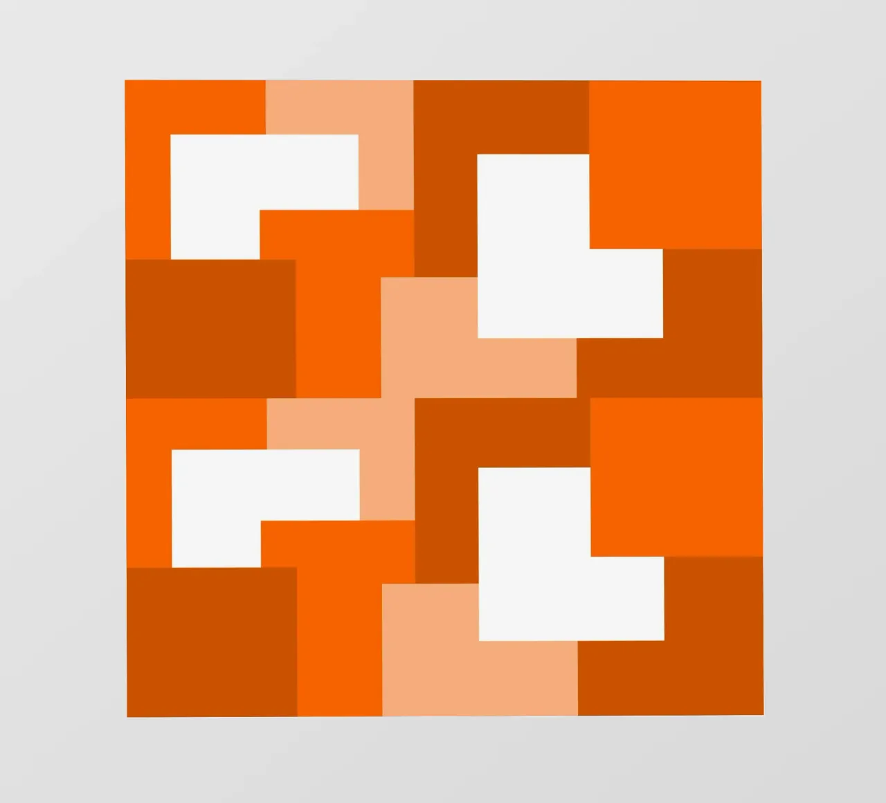 Orange square tiles telo in pvc da baobabprintstore