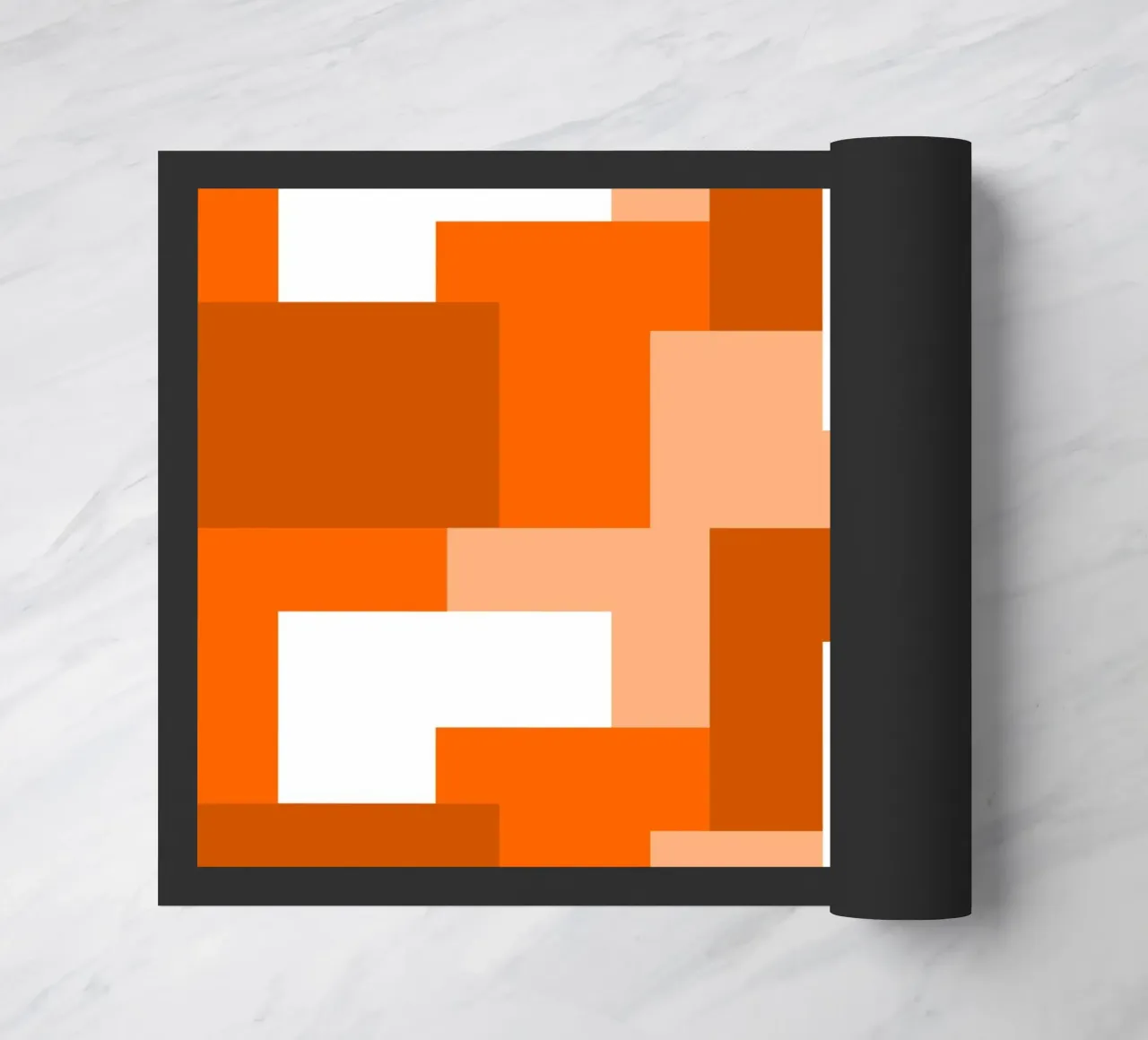 Orange square tiles zerbino da baobabprintstore