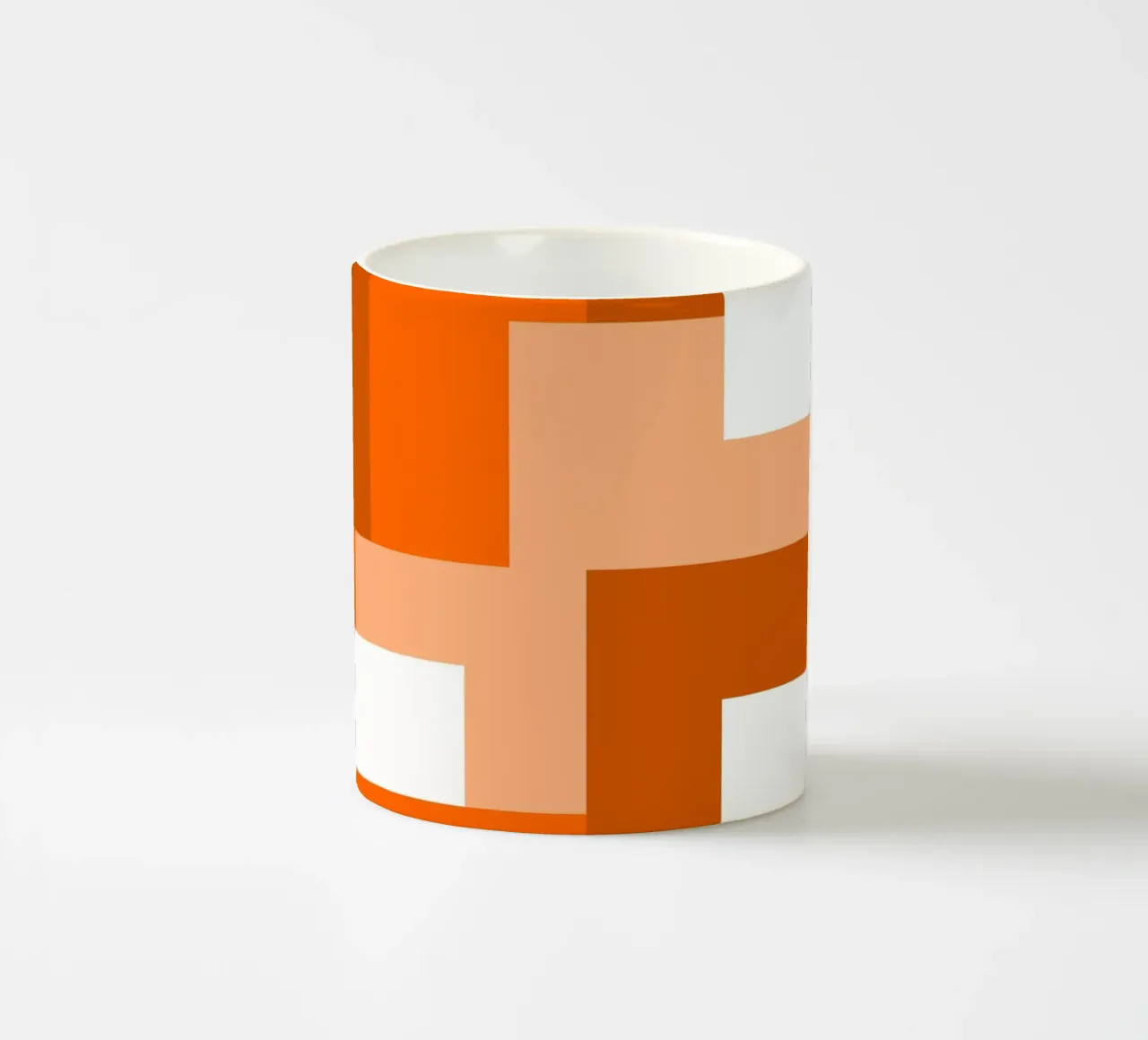Orange square tiles tazza in ceramica da baobabprintstore