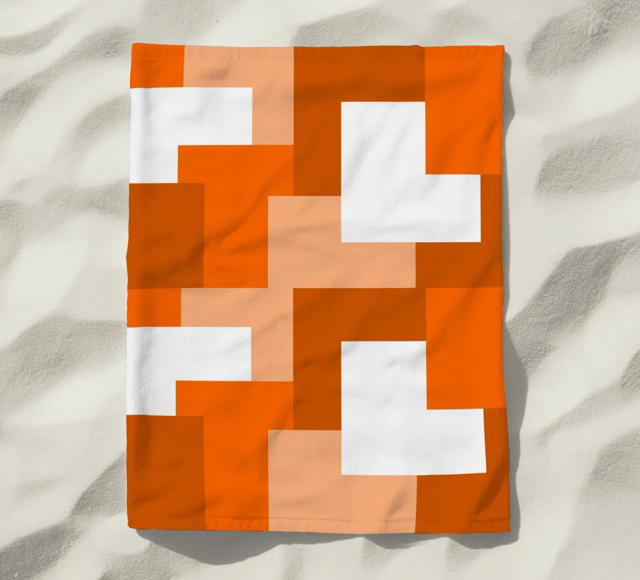 Orange square tiles telo mare da baobabprintstore