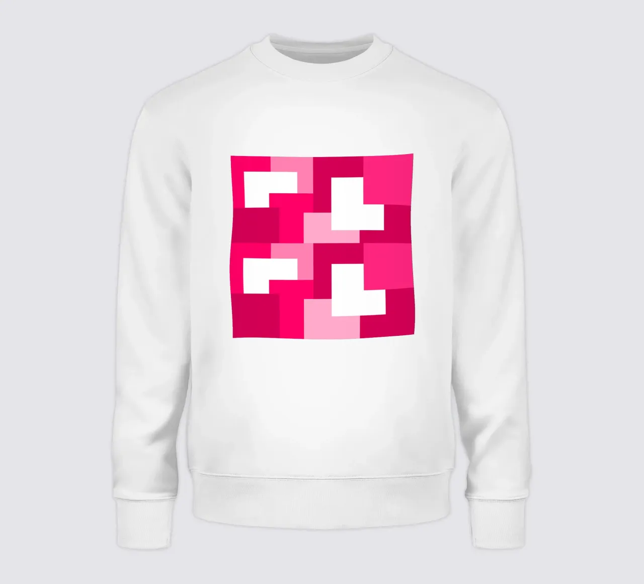 Pink square tiles felpa da baobabprintstore