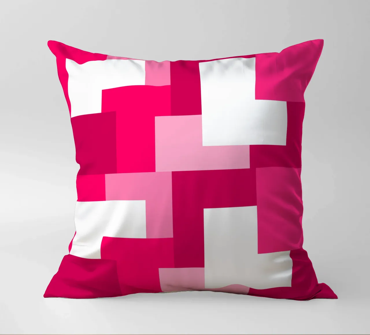 Pink square tiles cuscino da baobabprintstore