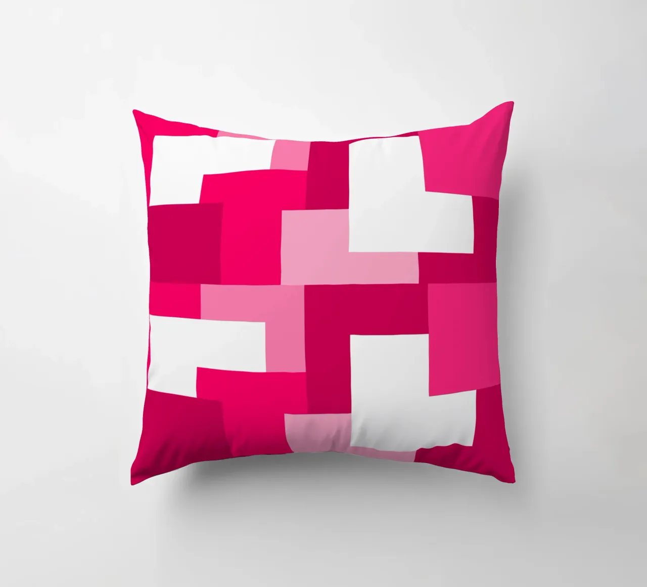 Pink square tiles cuscino da baobabprintstore