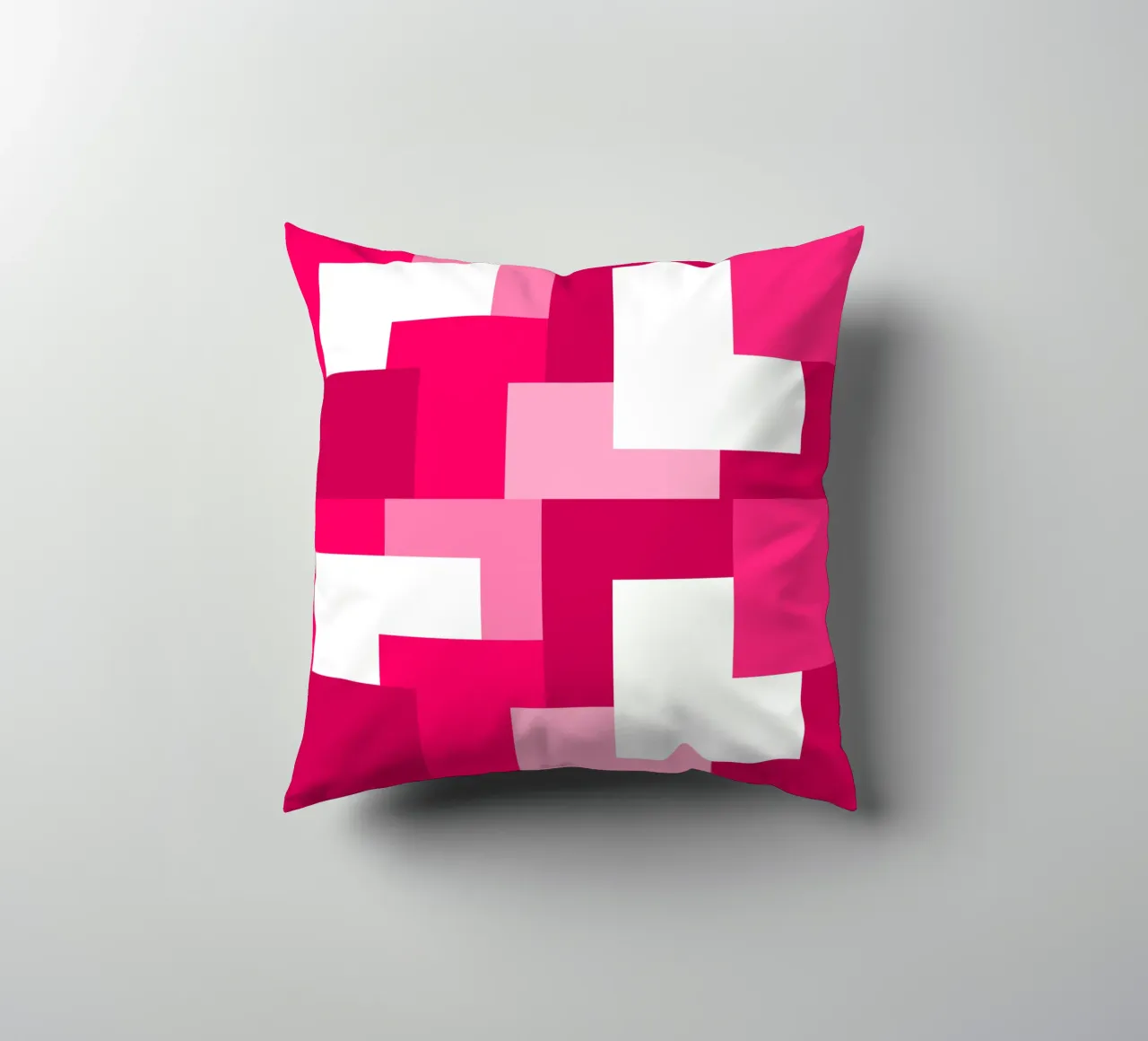 Pink square tiles cuscino da baobabprintstore