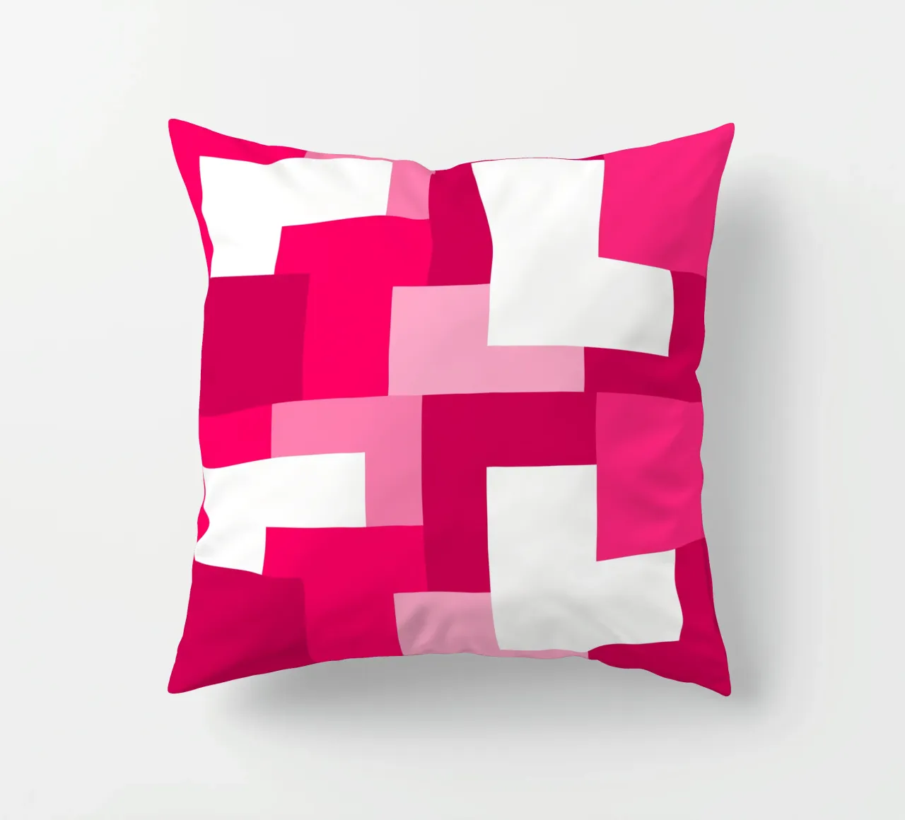 Pink square tiles cuscino da baobabprintstore
