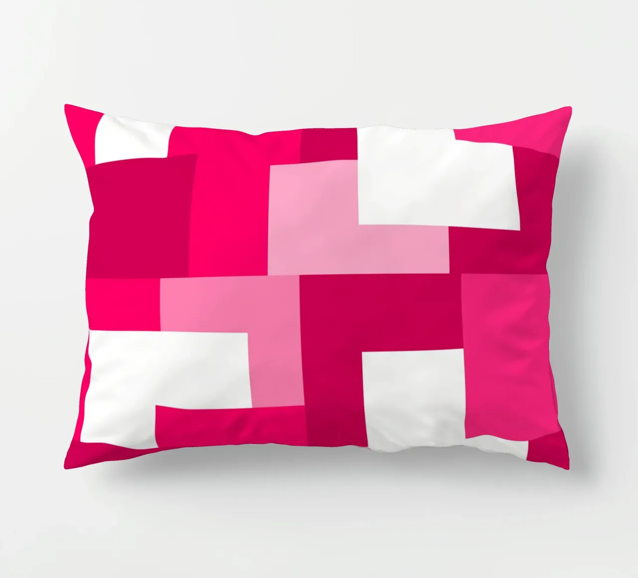 Pink square tiles cuscino da baobabprintstore