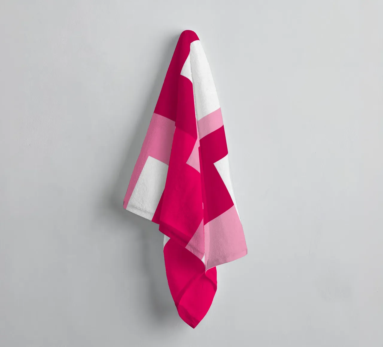 Pink square tiles asciugamano da bagno da baobabprintstore