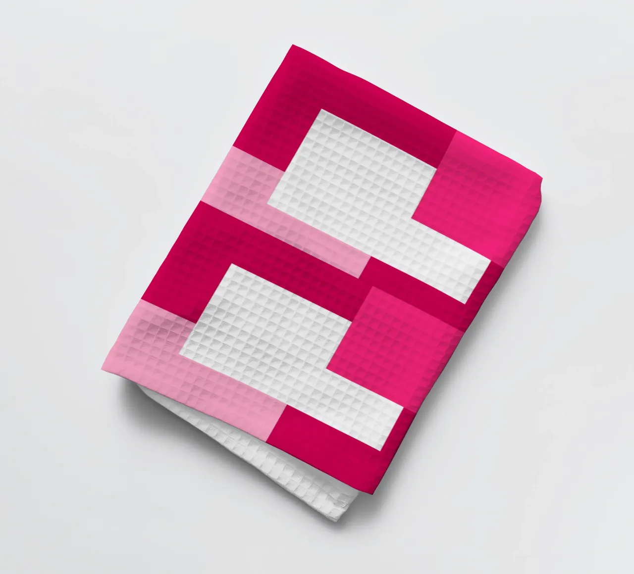 Pink square tiles canovaccio da cucina da baobabprintstore