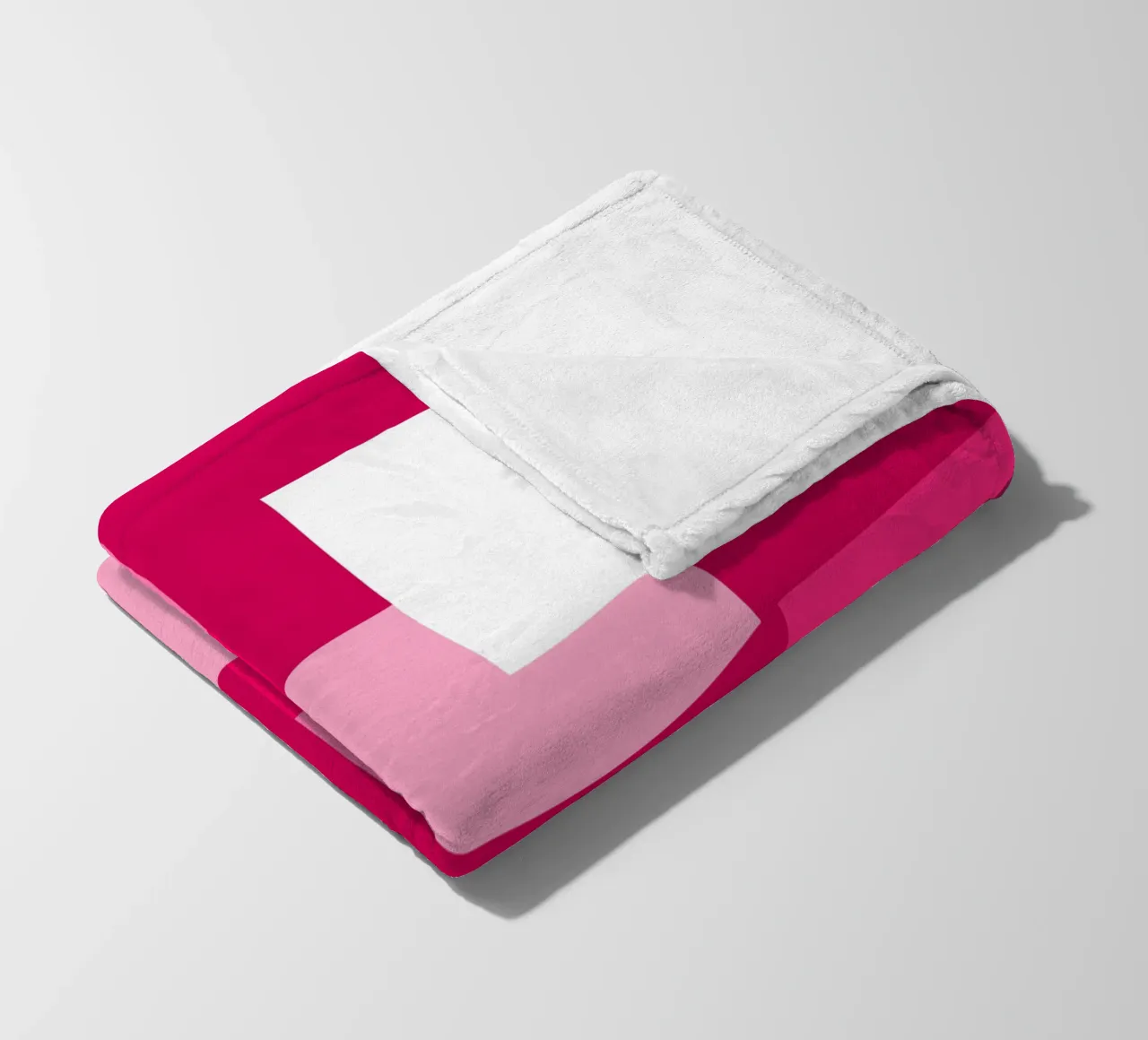 Pink square tiles coperta in pile da baobabprintstore