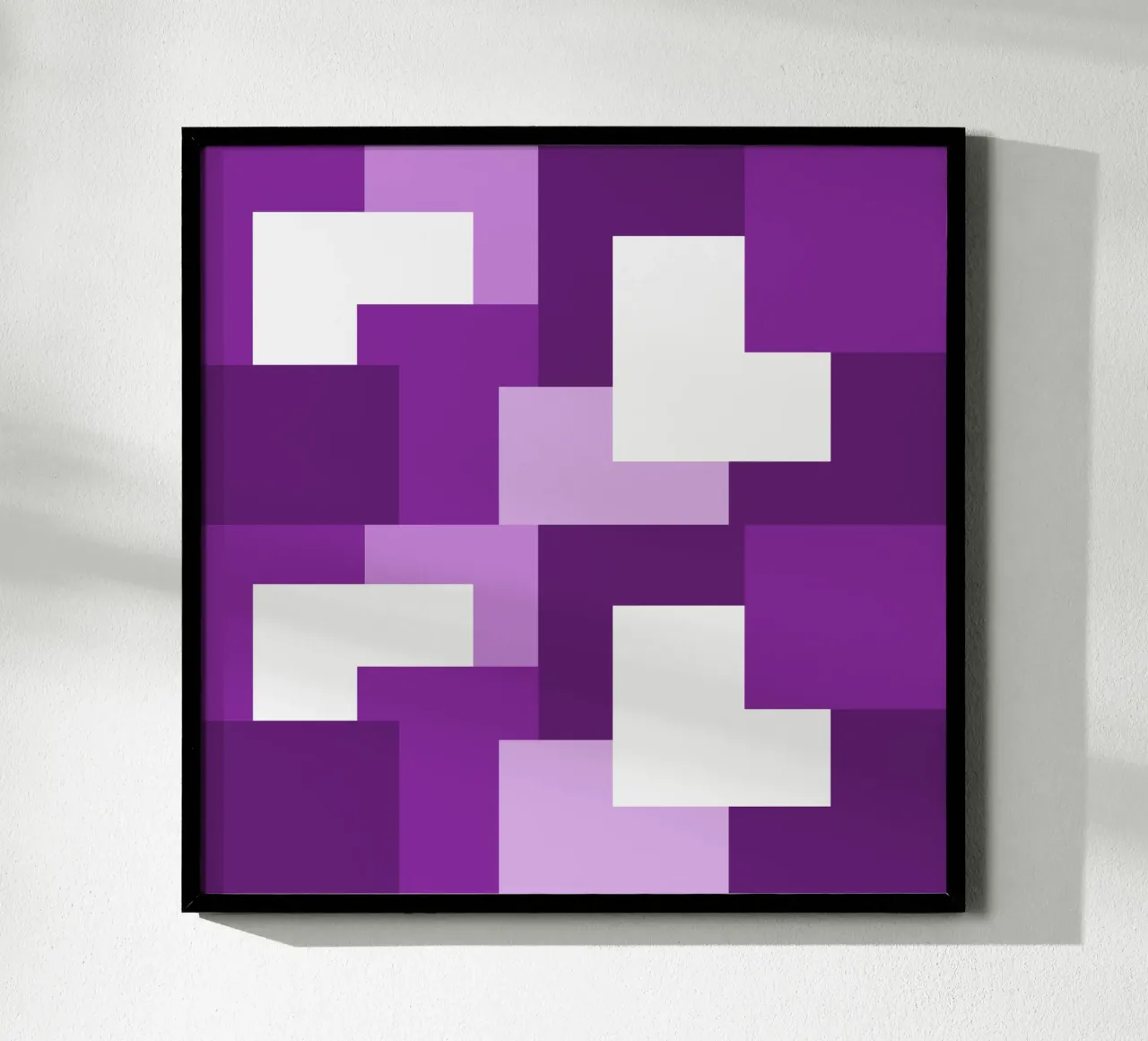 Purple square tiles poster da baobabprintstore