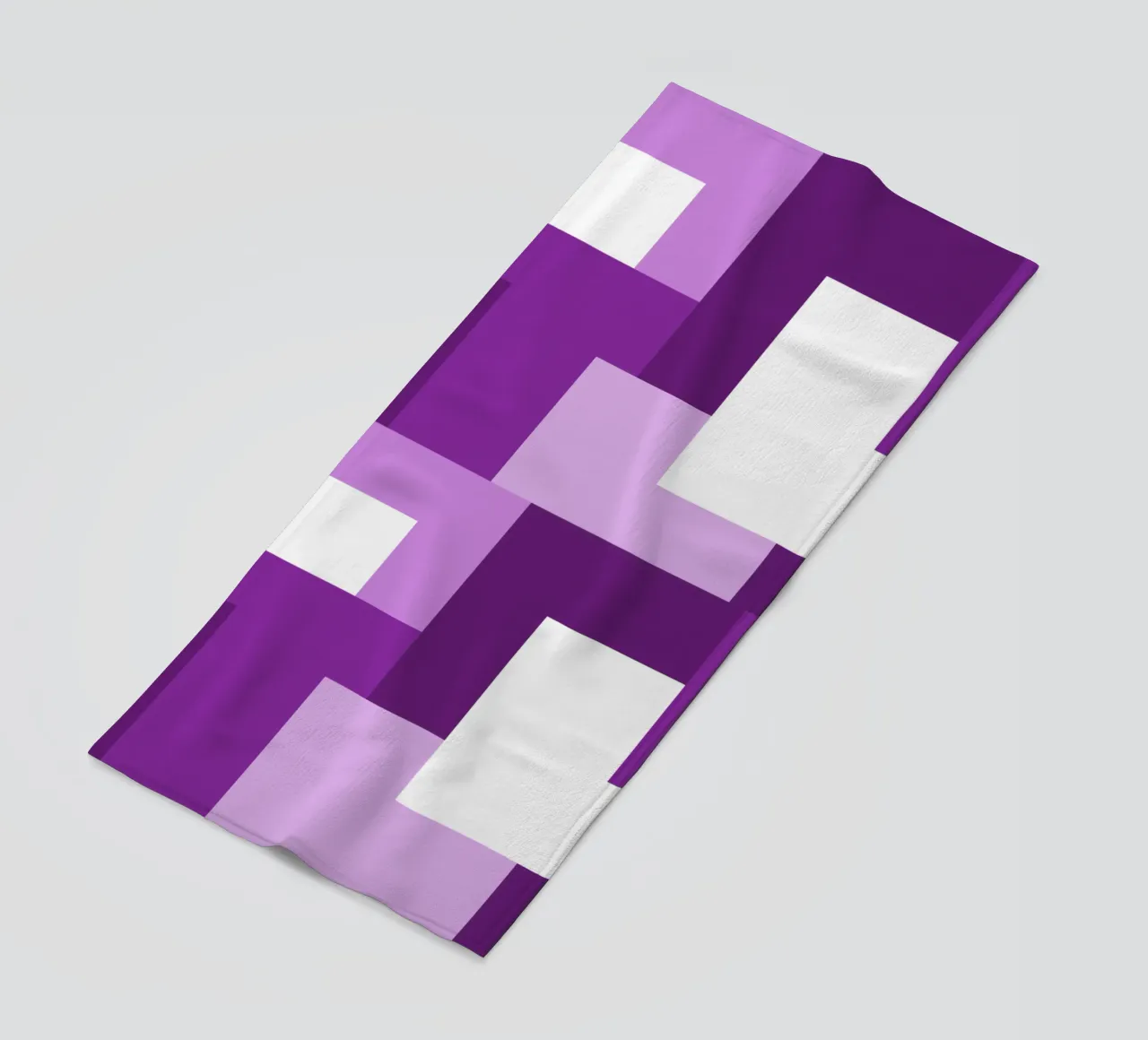 Purple square tiles telo mare da baobabprintstore