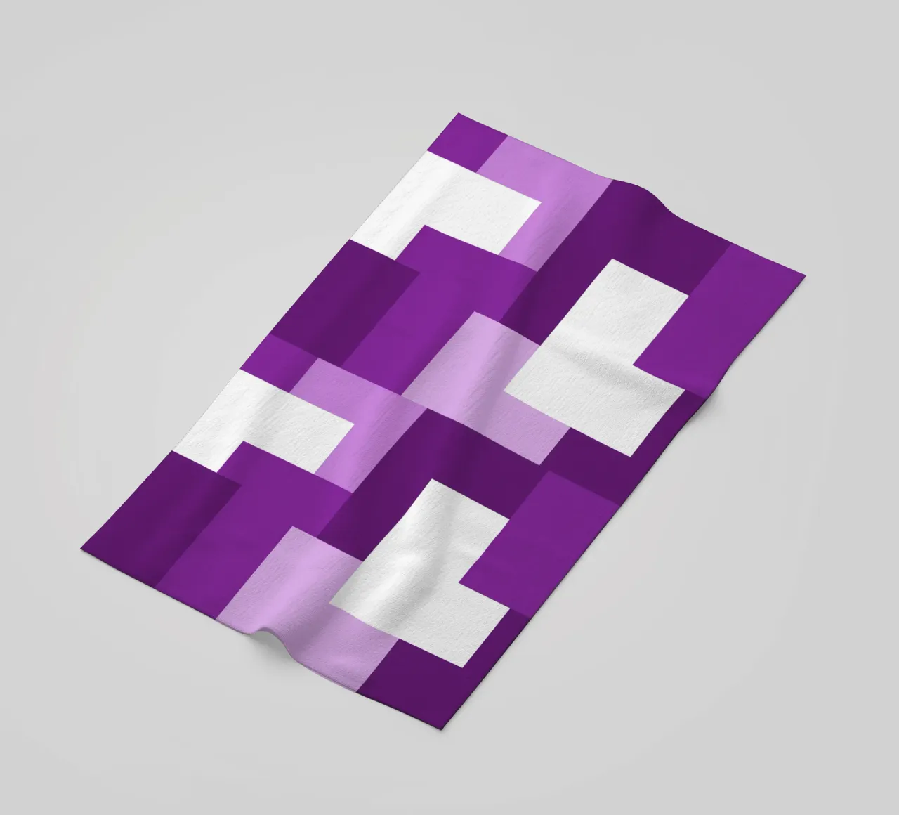 Purple square tiles telo mare da baobabprintstore