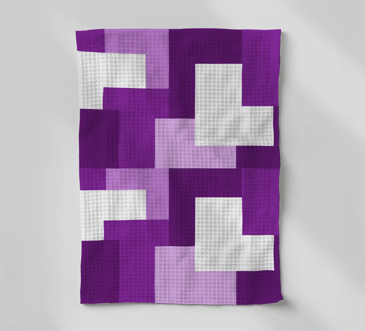 Purple square tiles canovaccio da cucina da baobabprintstore
