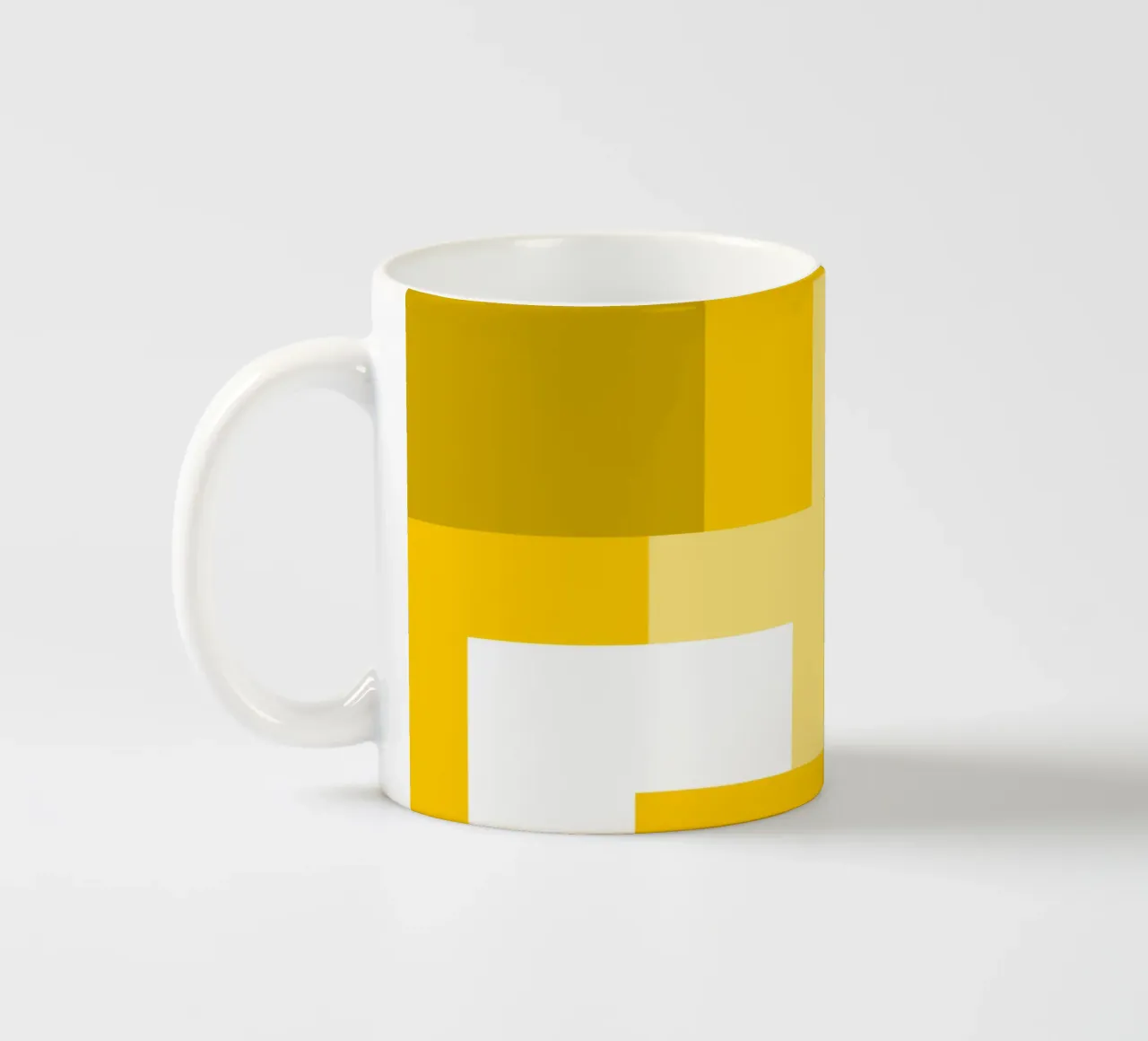 Yellow square tiles tazza in ceramica da baobabprintstore