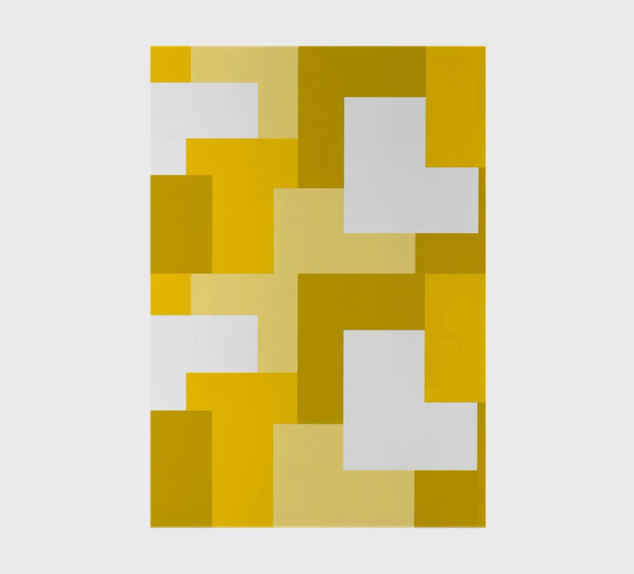 Yellow square tiles notebook by baobabprintstore