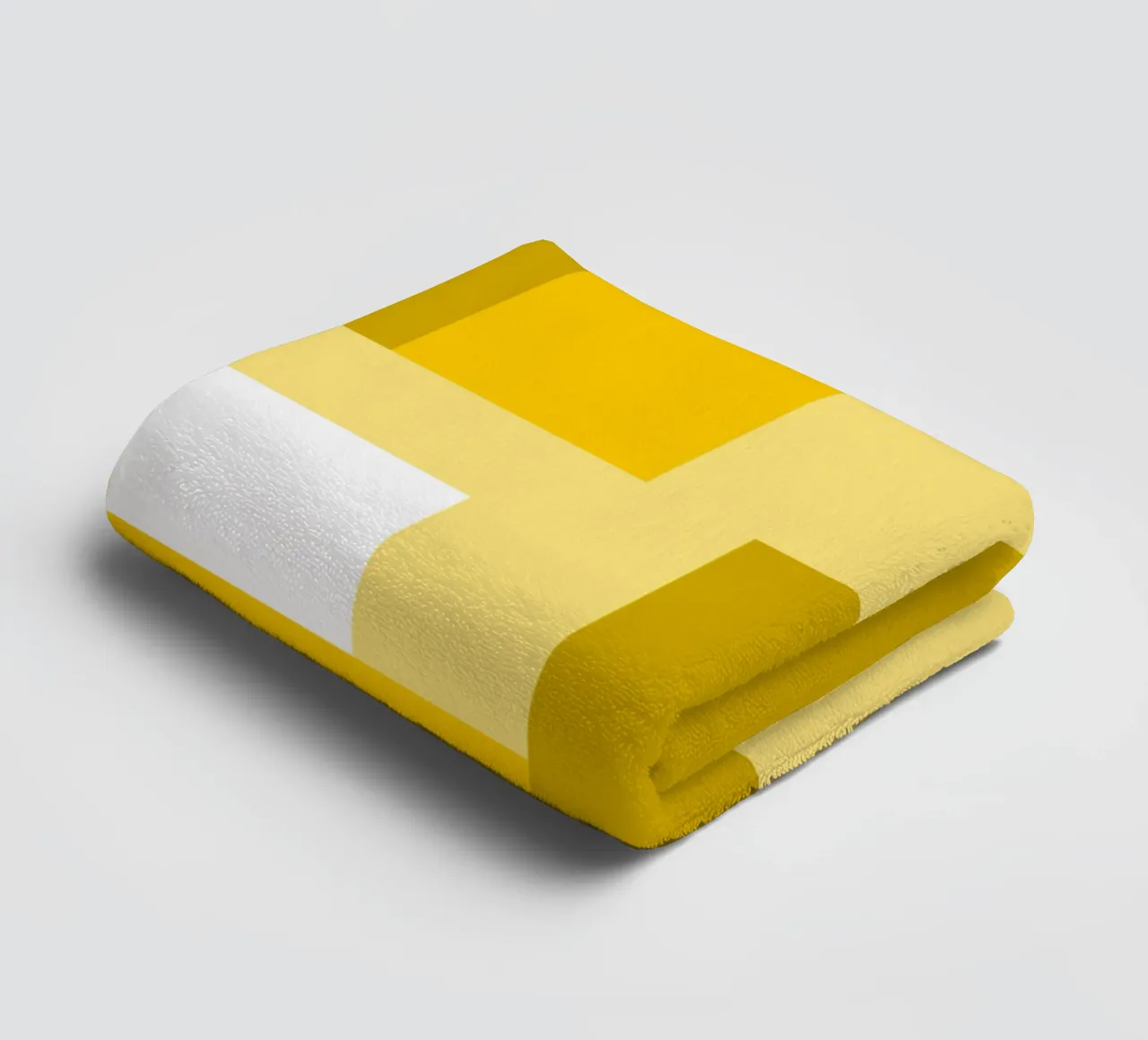 Yellow square tiles towel by baobabprintstore