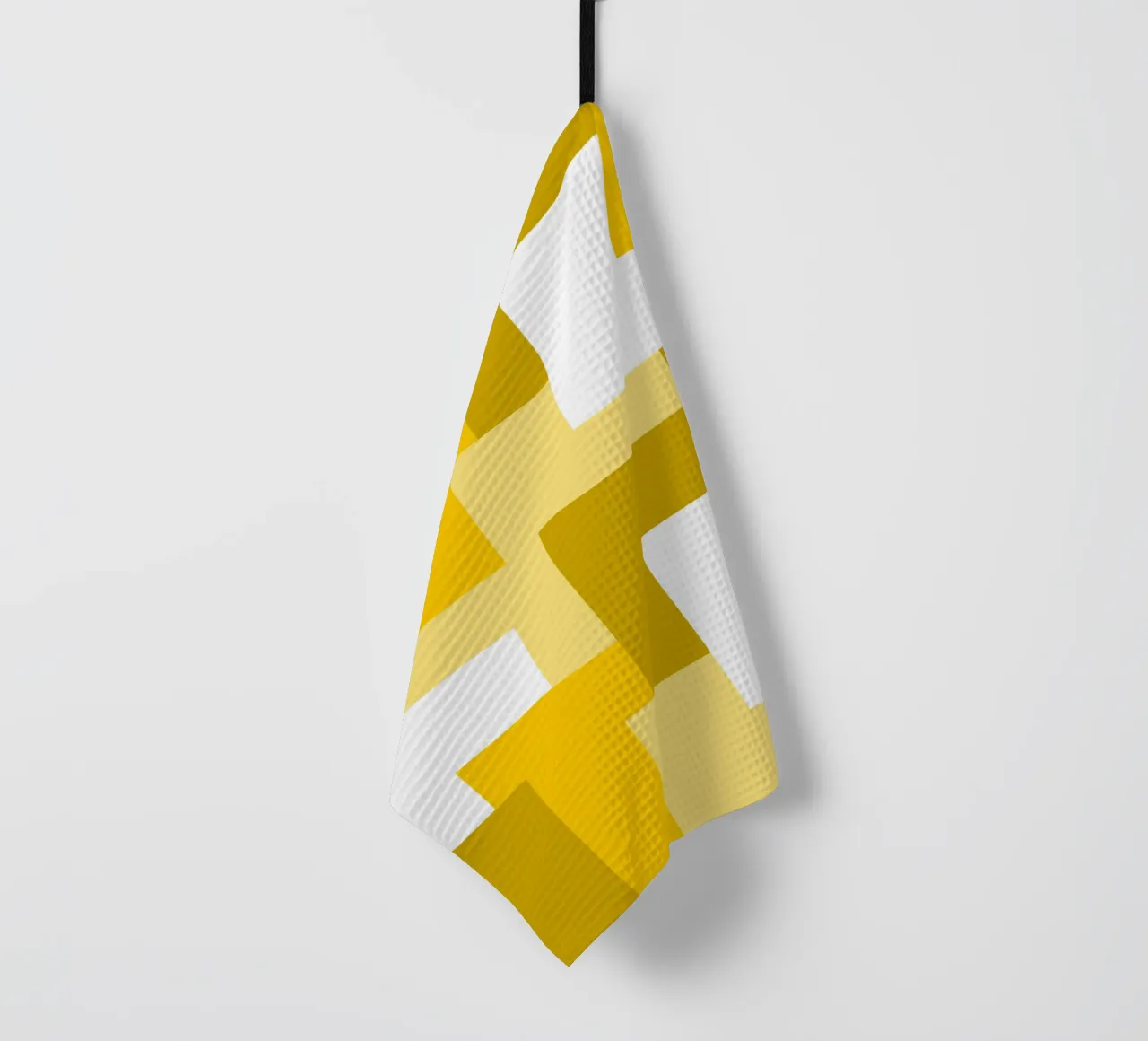 Yellow square tiles canovaccio da cucina da baobabprintstore