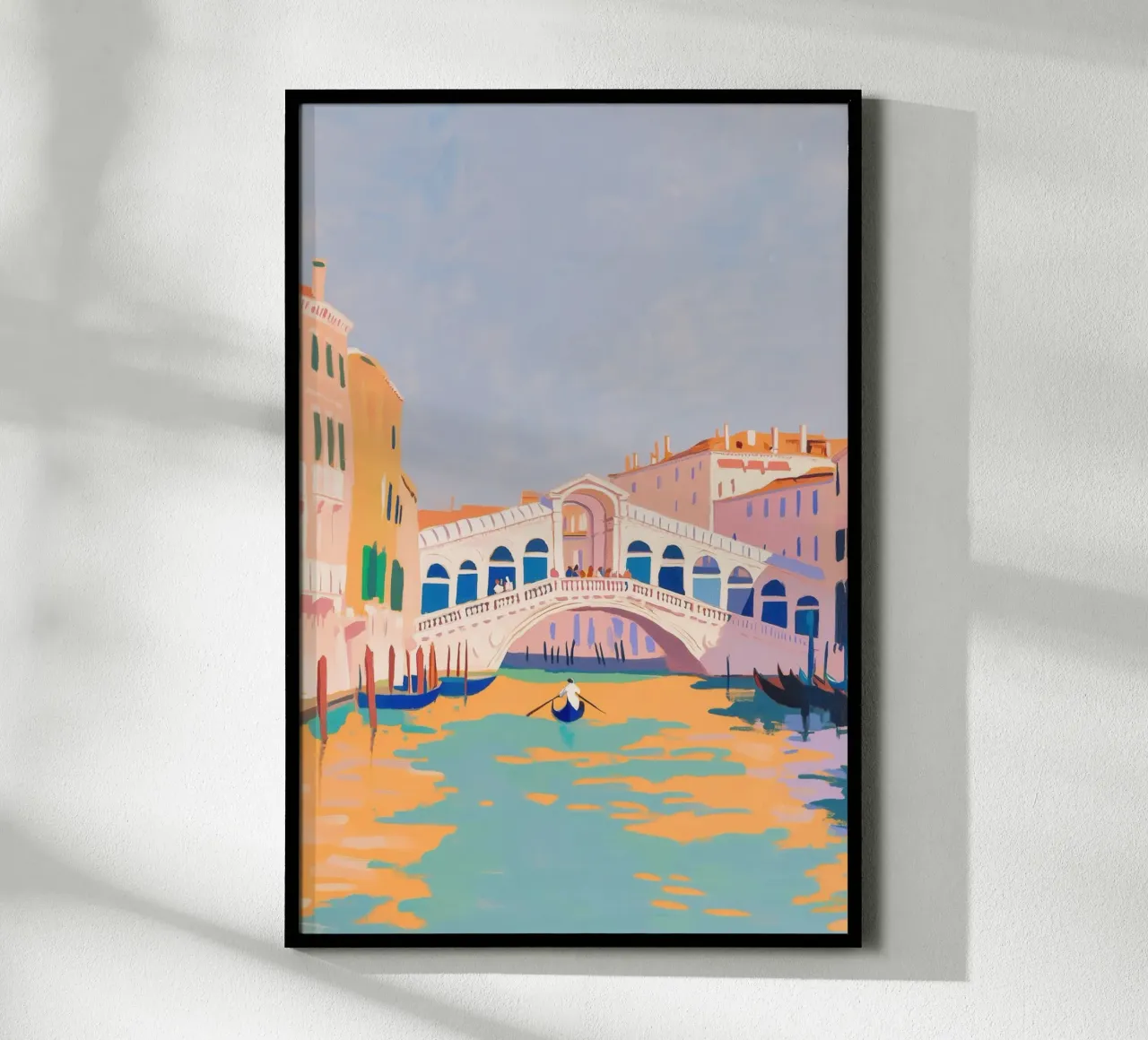Venice, Italy Painting poster with wooden frame by Melloi Art Print