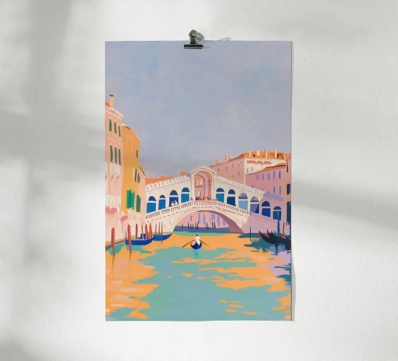 Venice, Italy Painting poster with wooden frame by Melloi Art Print