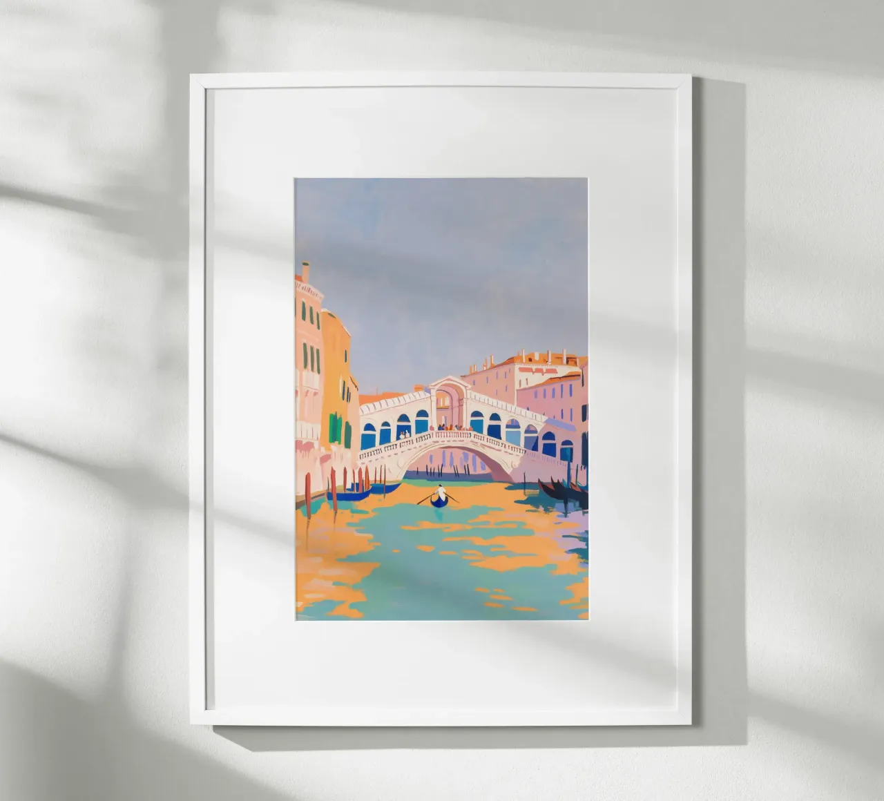 Venice, Italy Painting poster with wooden frame by Melloi Art Print