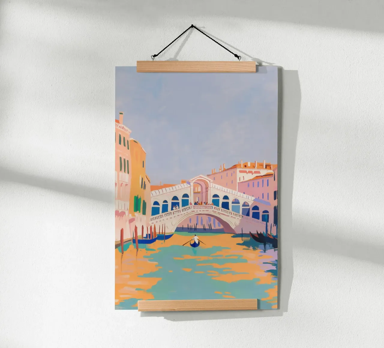 Venice, Italy Painting poster with wooden frame by Melloi Art Print