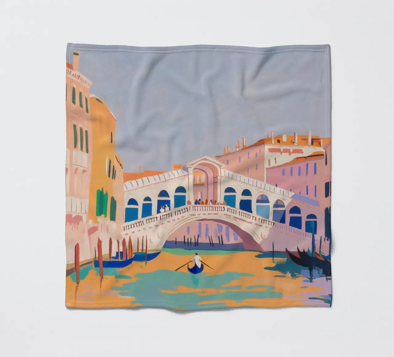 Venice, Italy Painting fleece blanket by Melloi Art Print