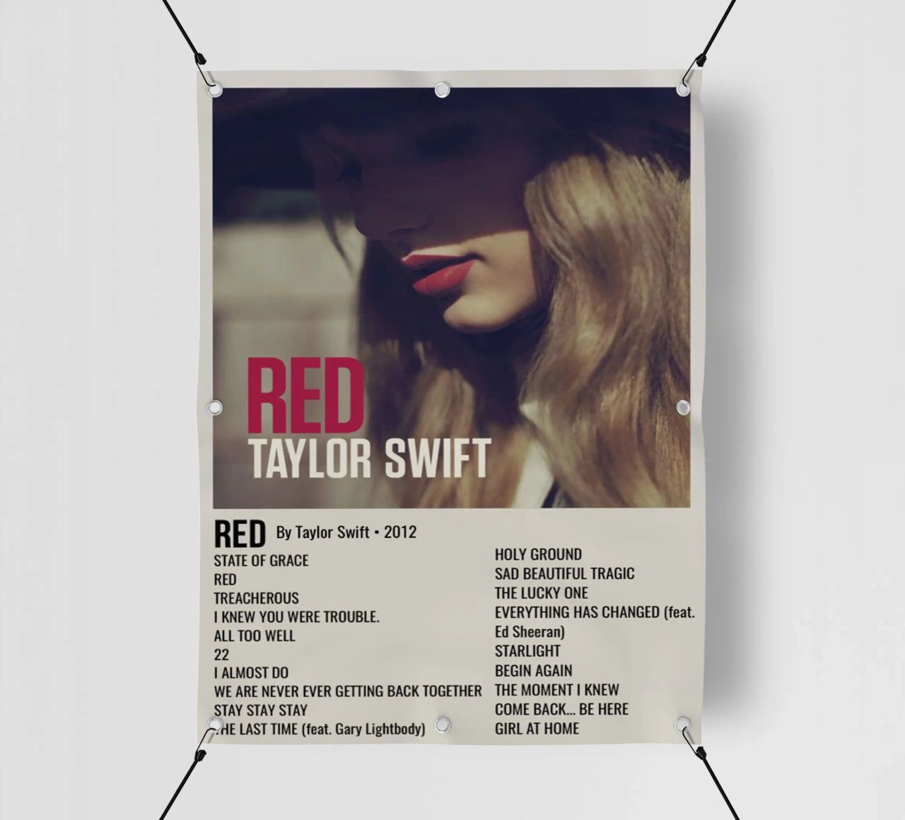TAYLOR SWIFT RED By Taylor Swift - 2012 telo in pvc da SoundStudio